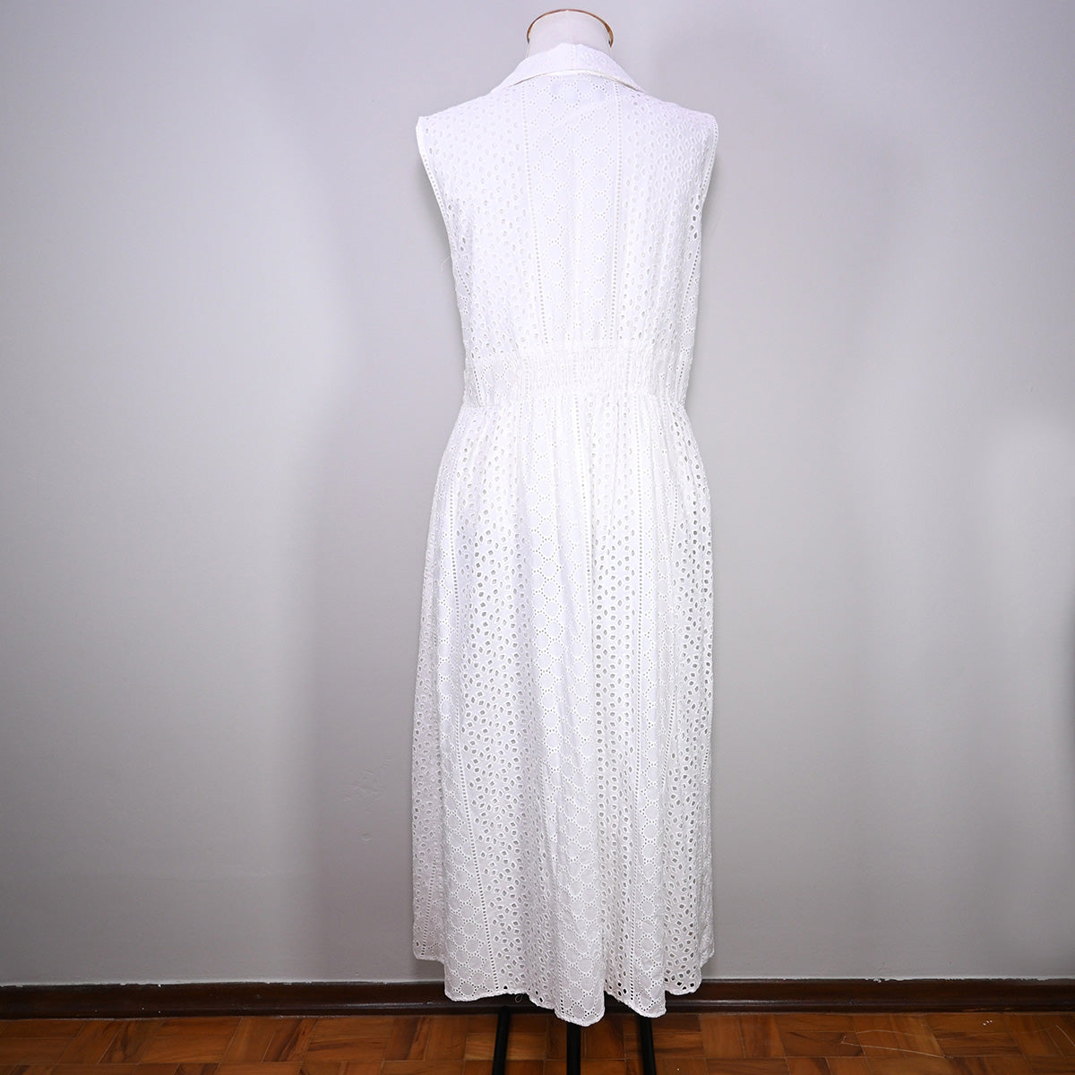 Vestido longo branco de laise