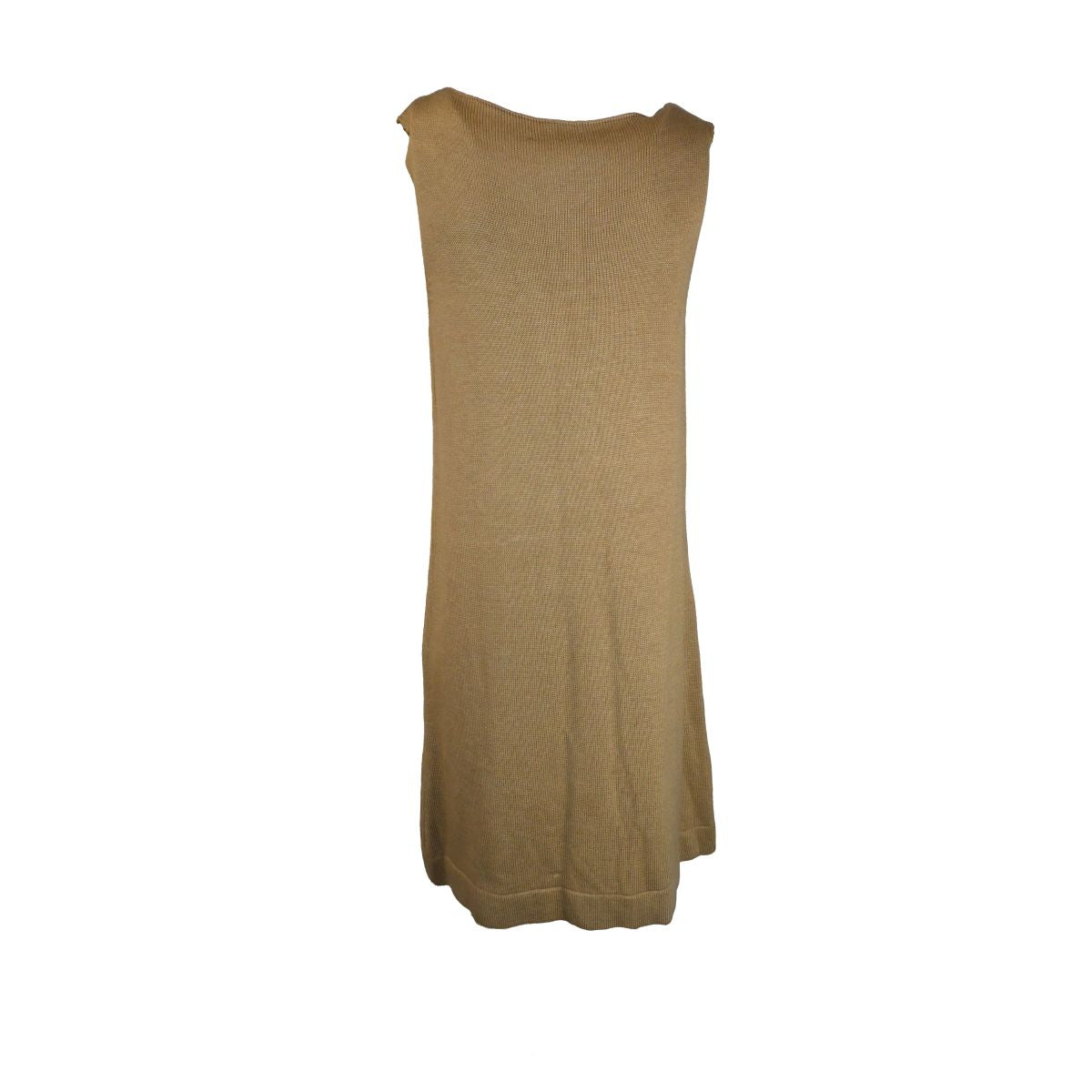 Vestido curto de malha bege