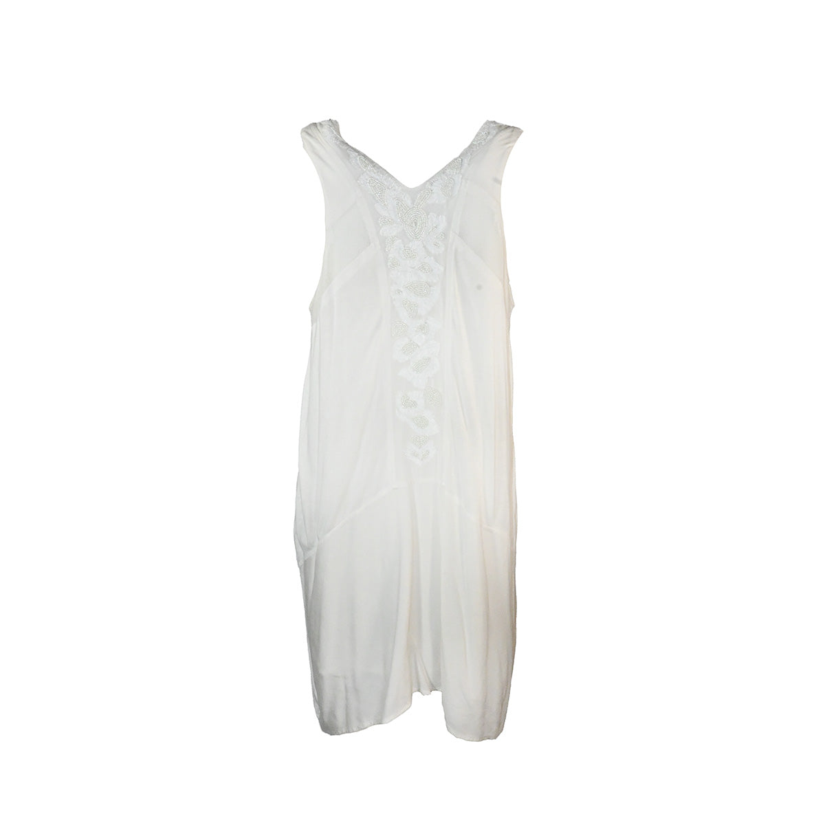 Vestido curto branco com bordado