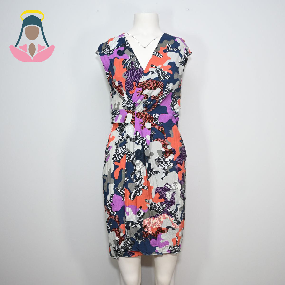 Vestido envelope estampado