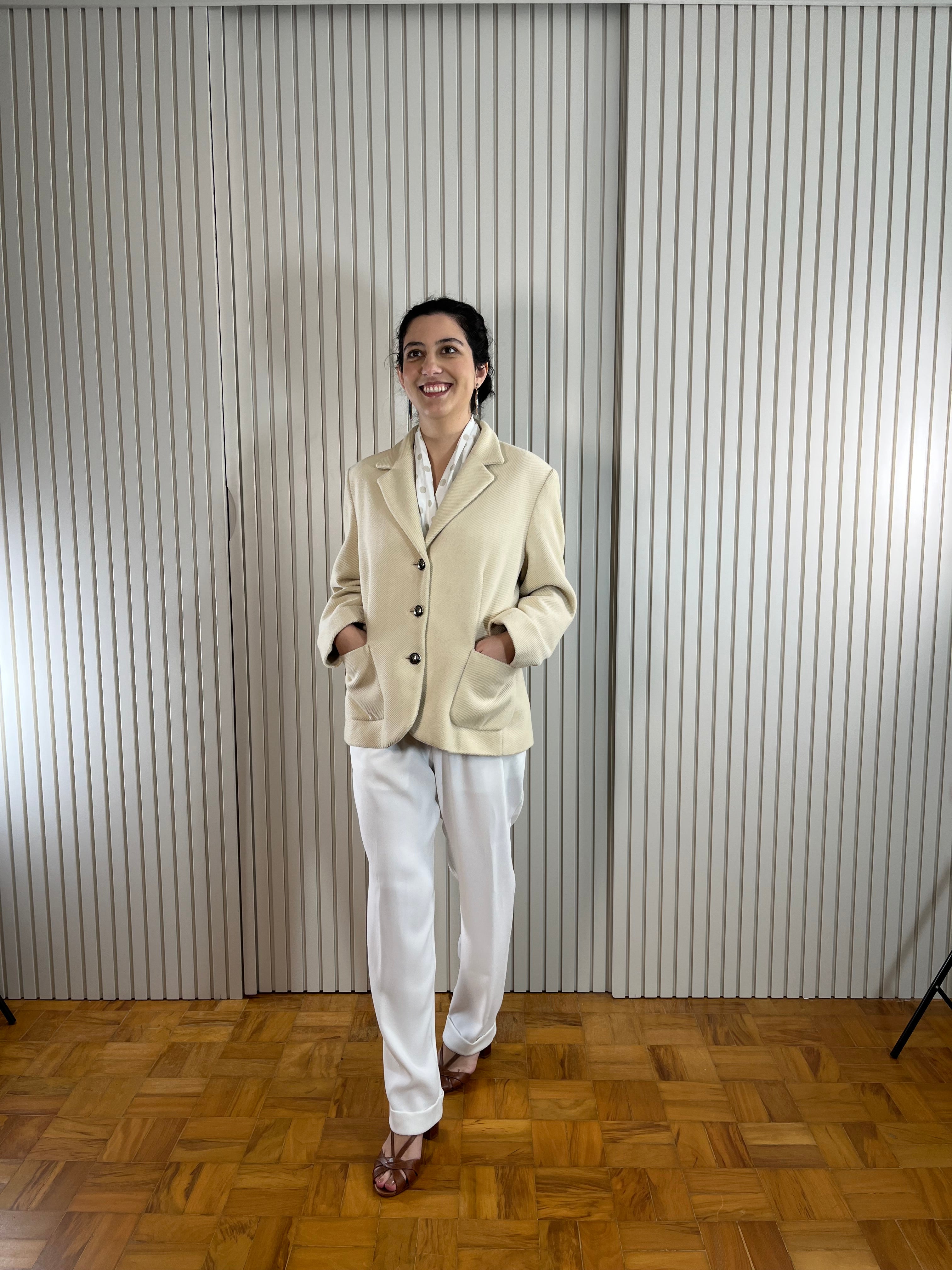Blazer Branco de Lã