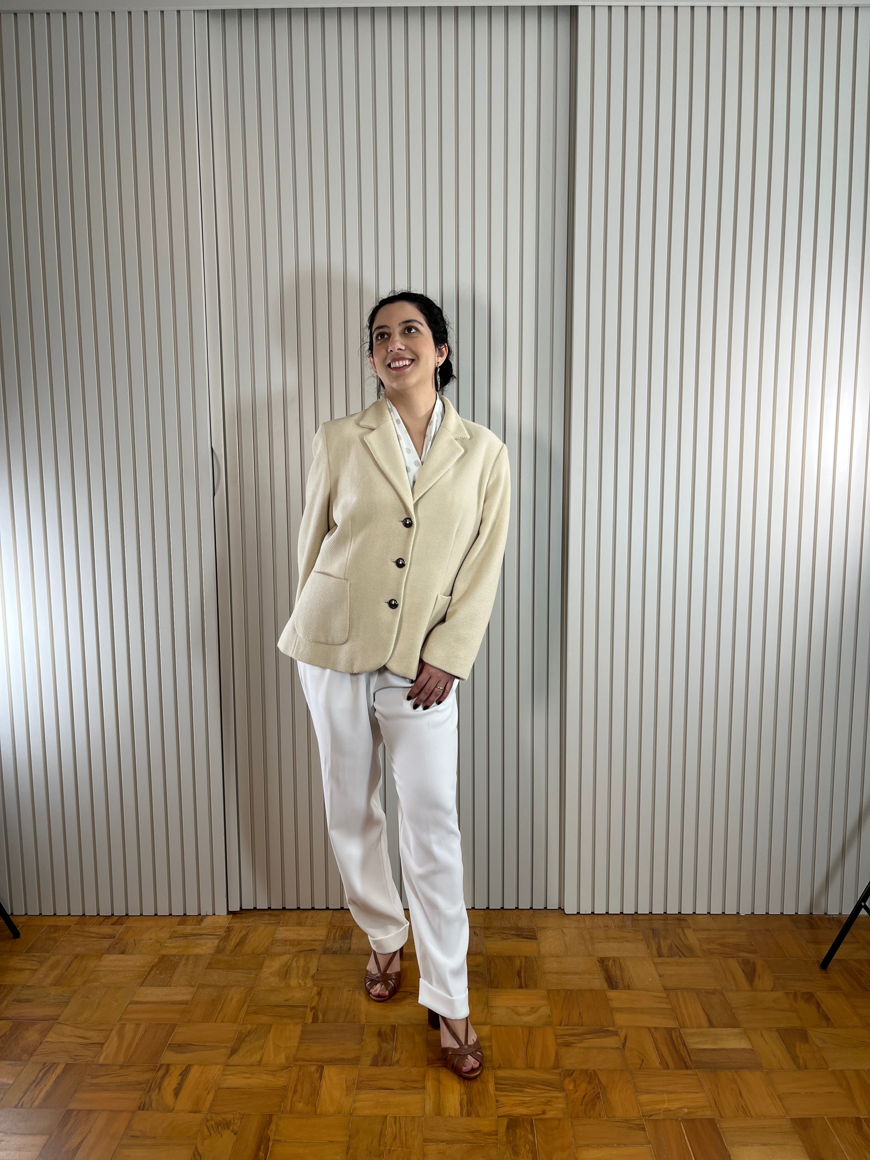 Blazer Branco de Lã