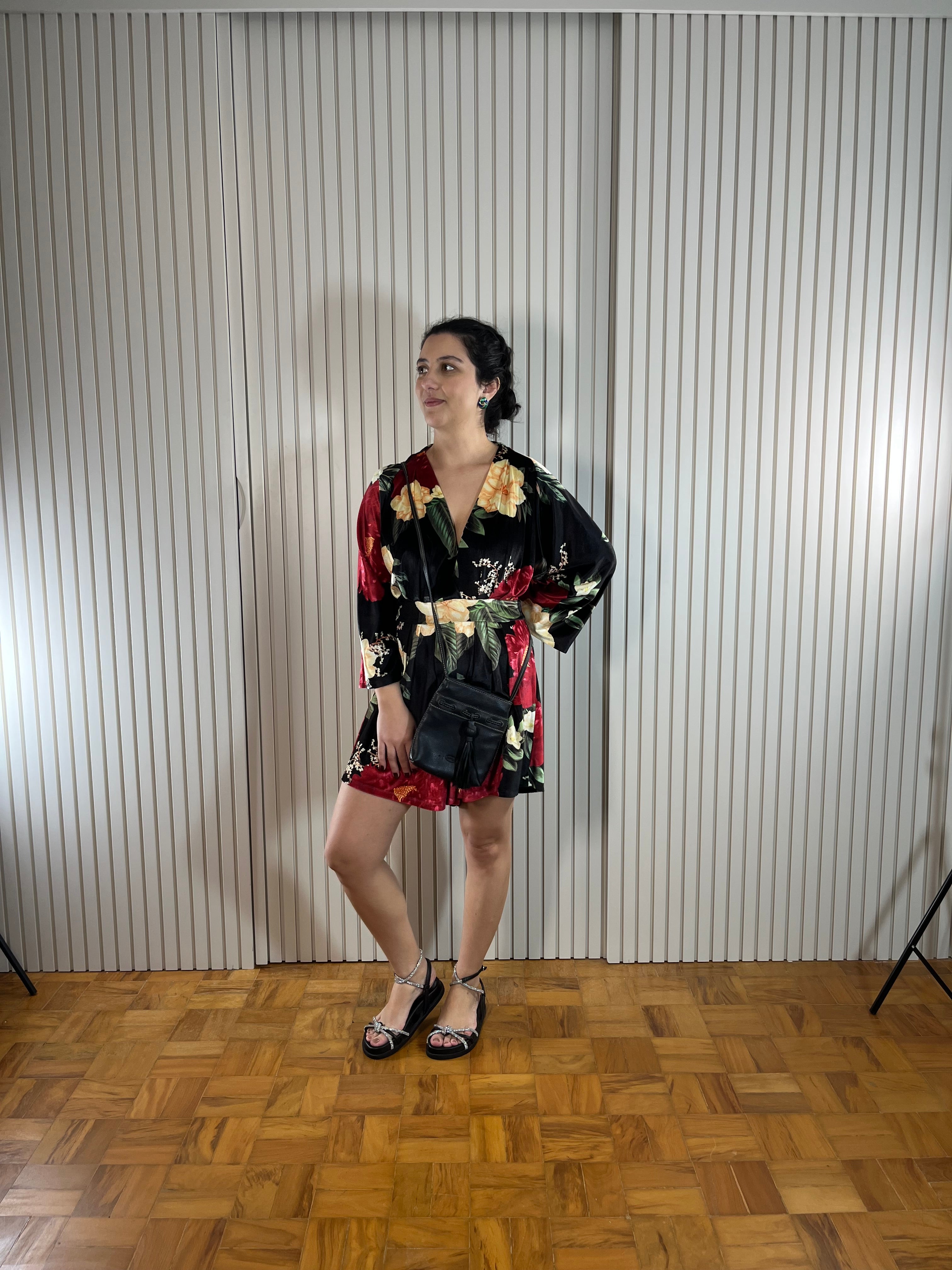 Rasteirinha Preta com Strass
