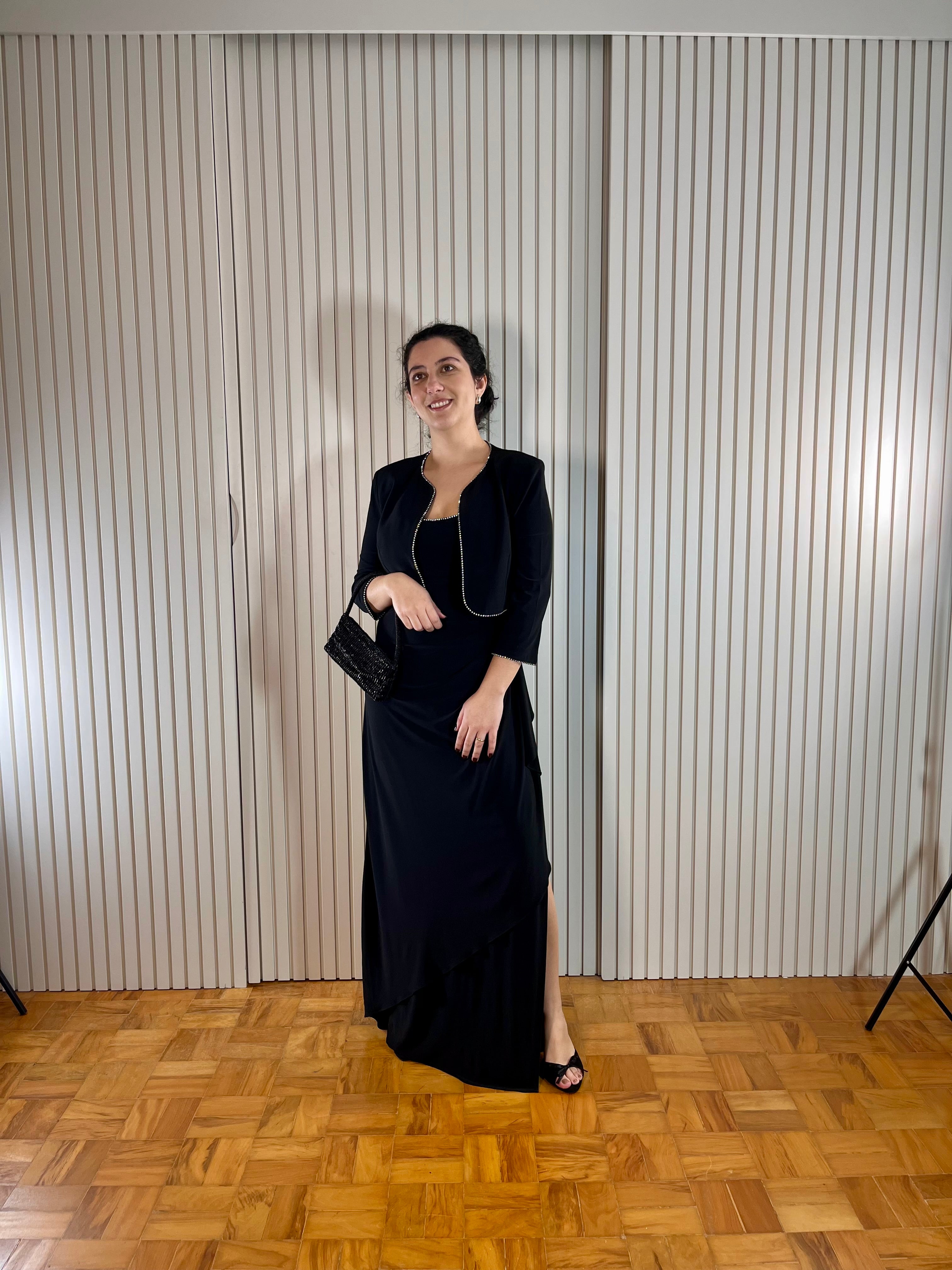 Vestido de Festa Preto Regata