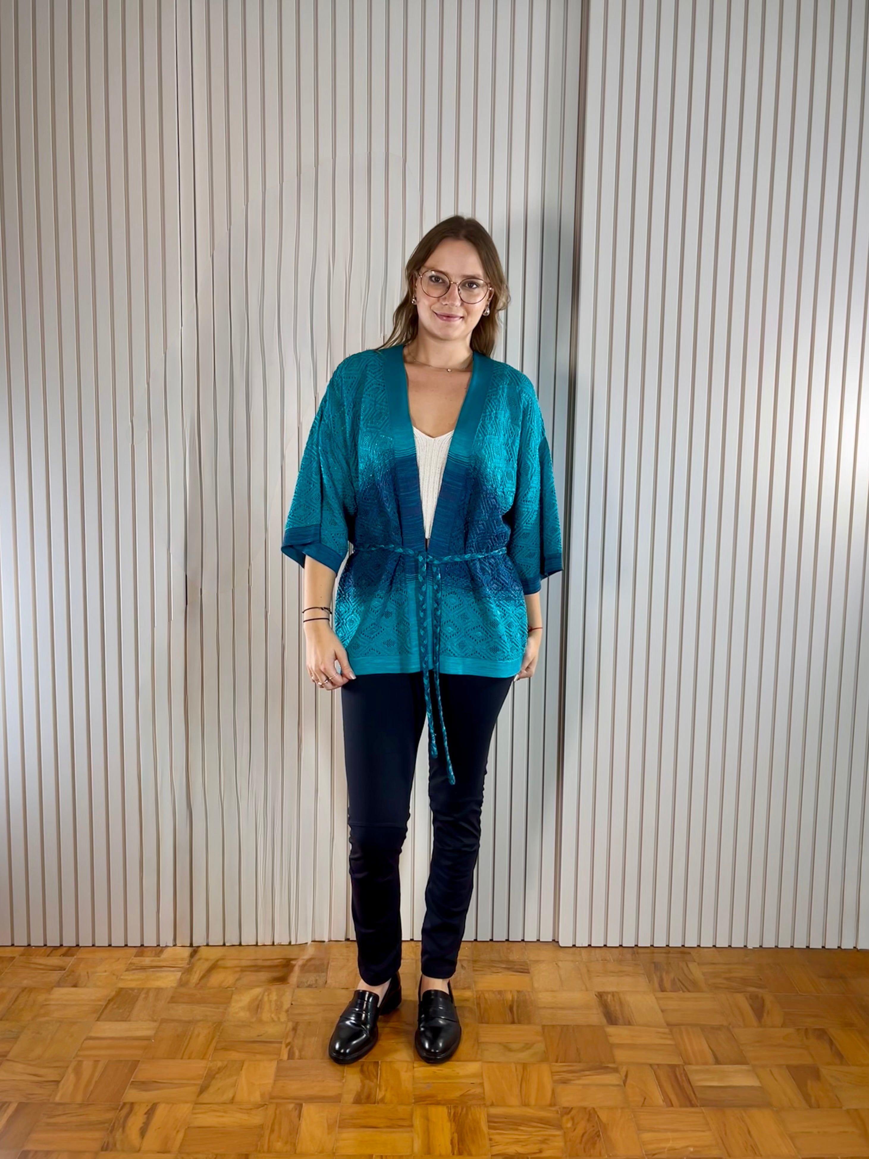 Kimono em tons de Azul