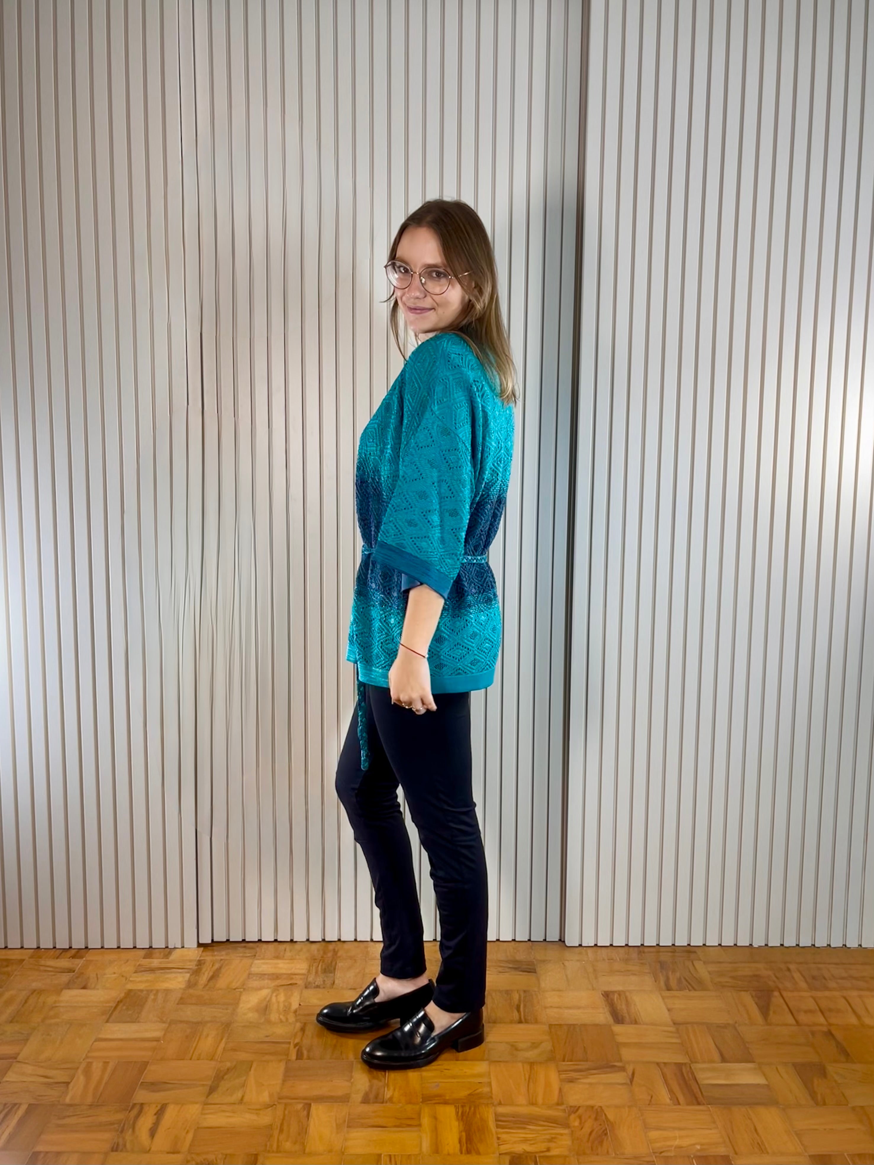 Kimono em tons de Azul