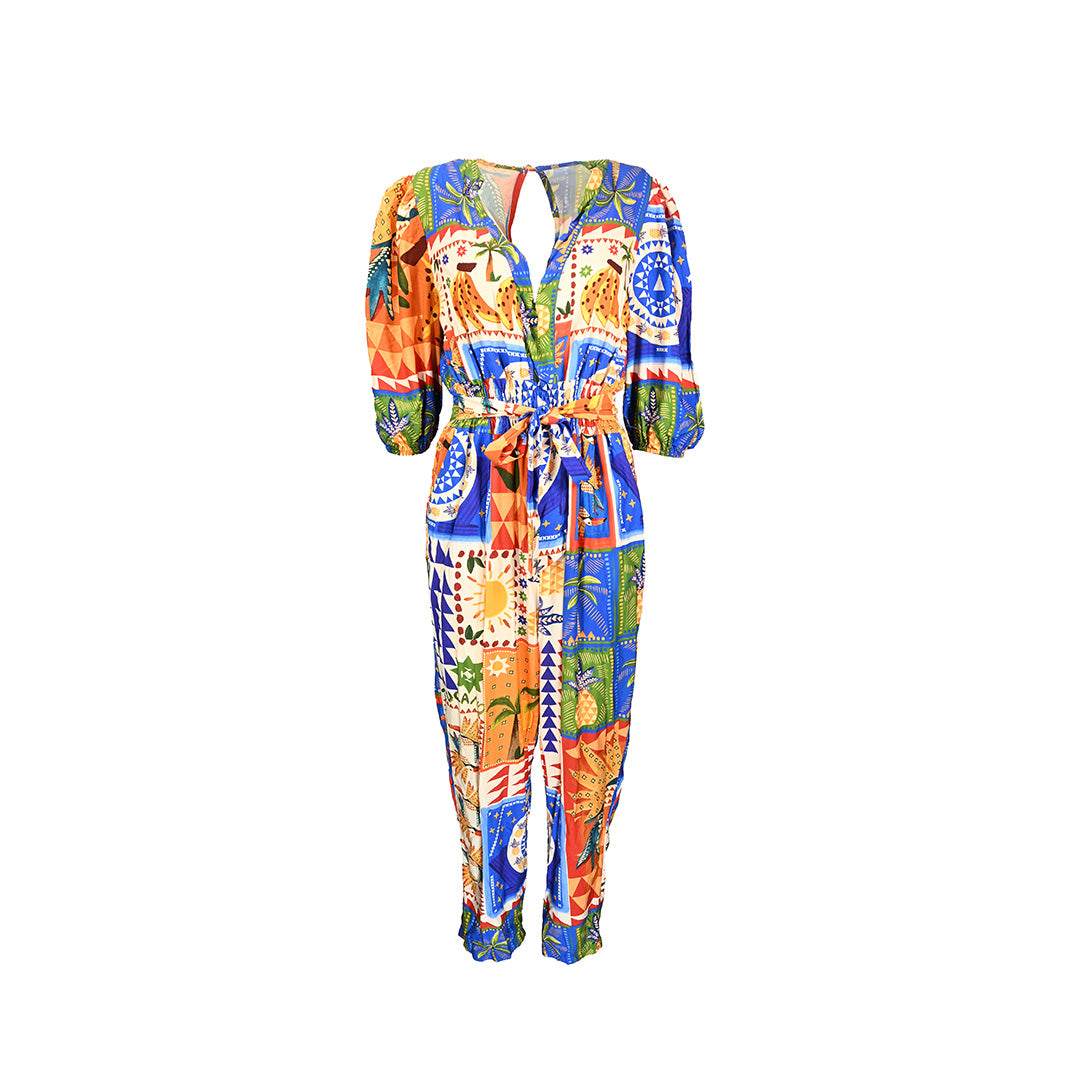 Macacão estampado colorido