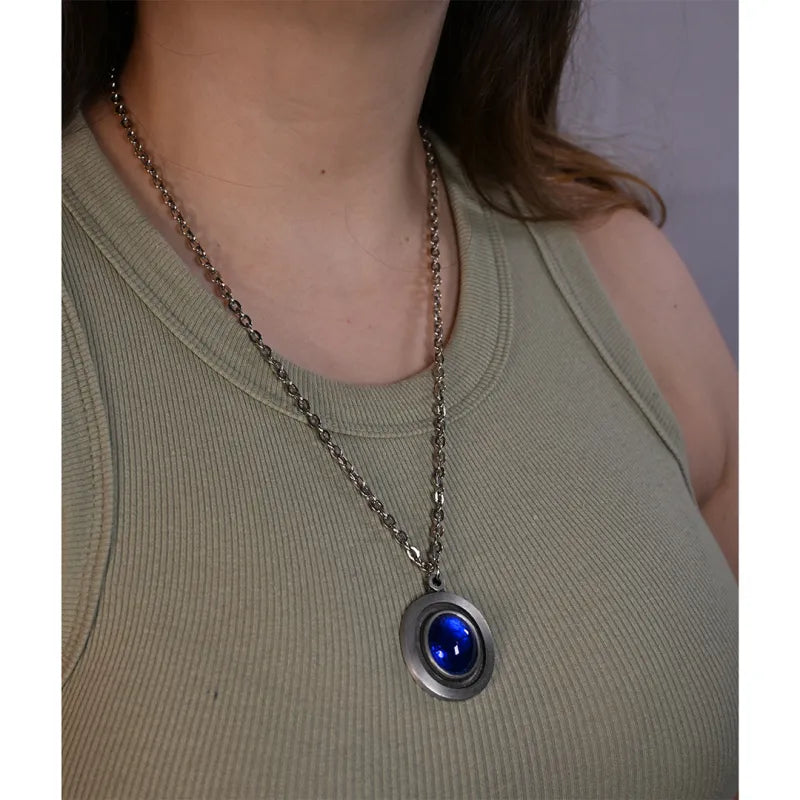Colar Com Pedra Azul