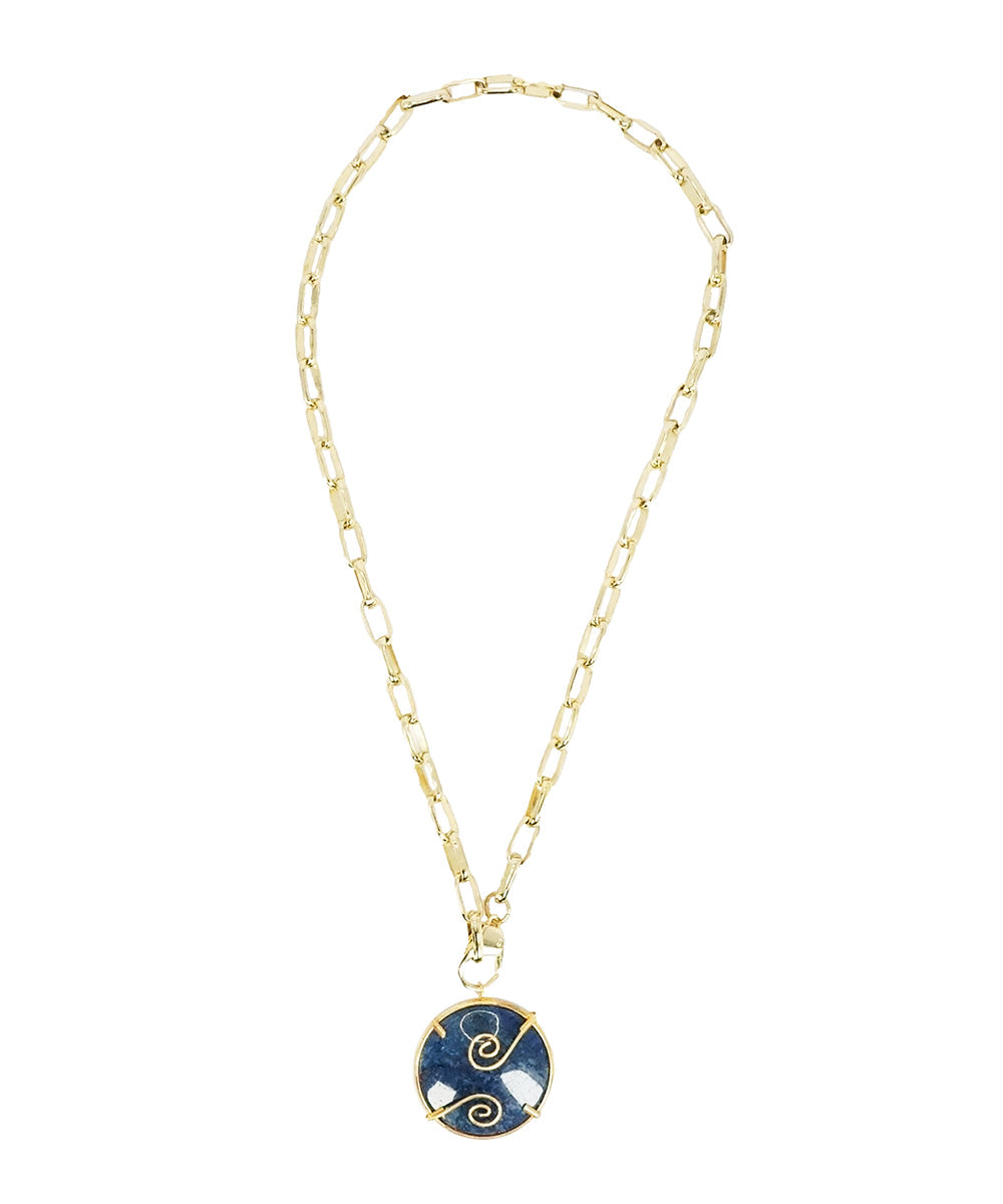 Colar com Pedra Lapis-lazuli