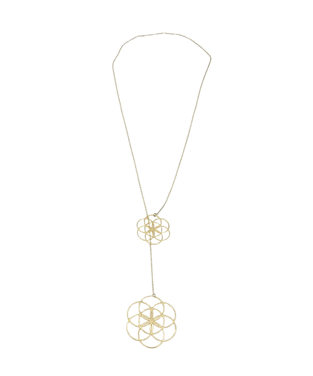 Colar Dourado com Mandalas