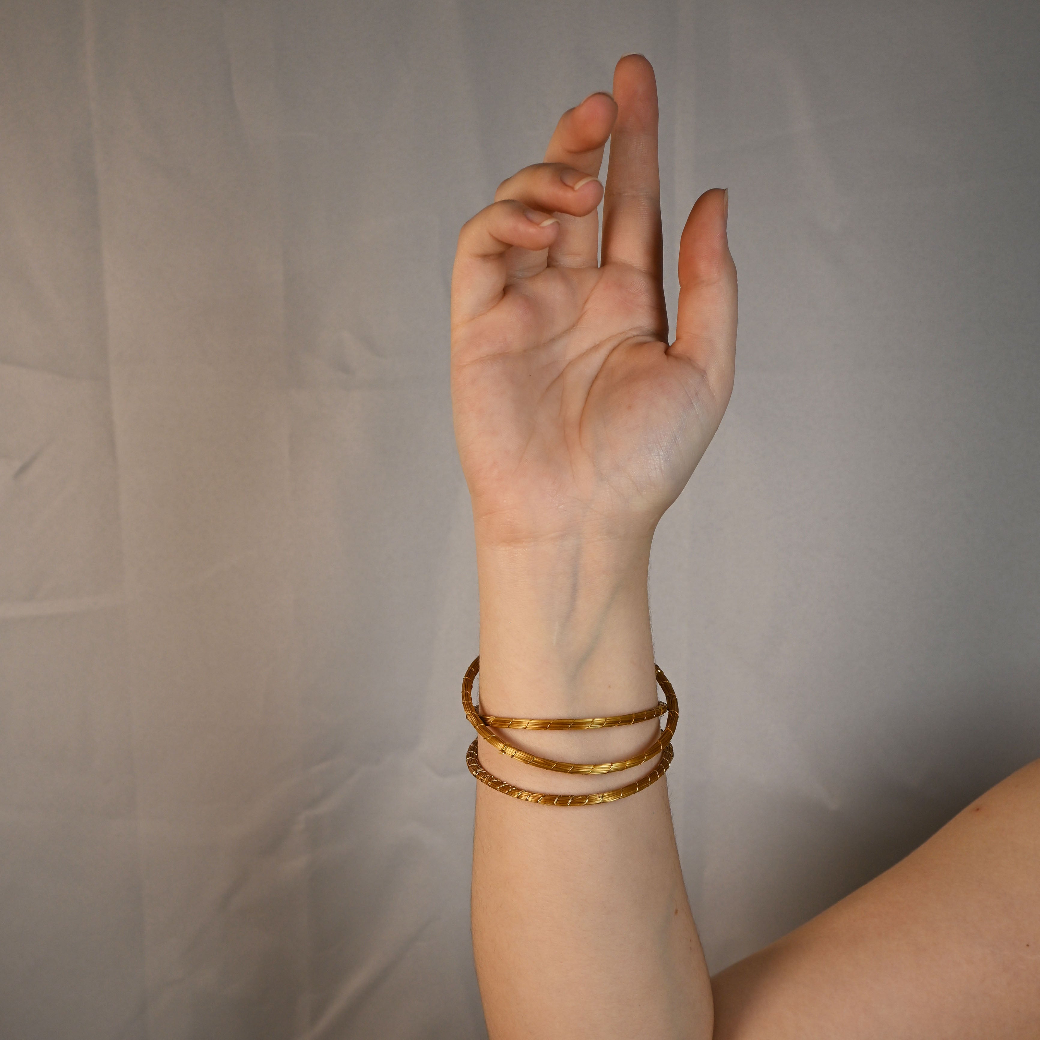 Pulseiras de capim dourado