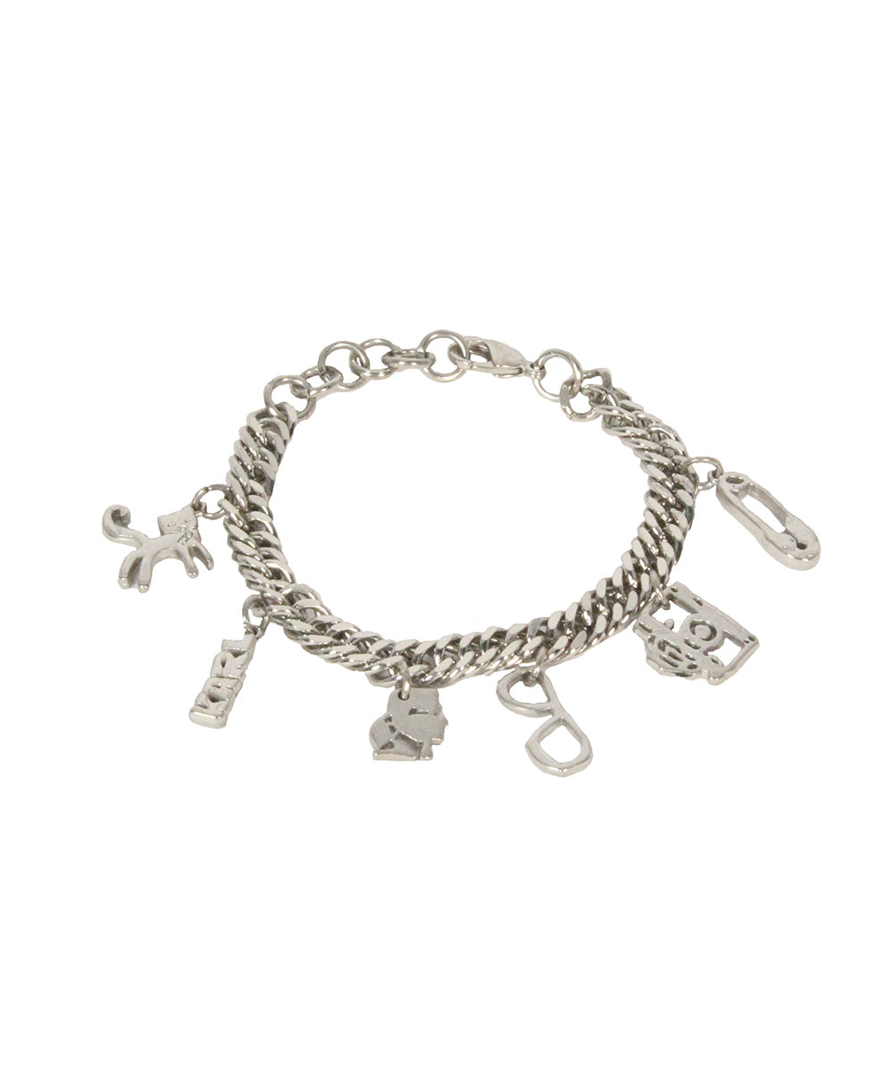 Pulseira Prata com Pinjentes