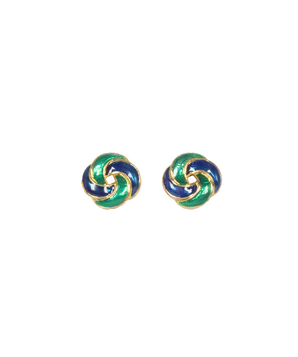 Brincos Dourado Azul e Verde