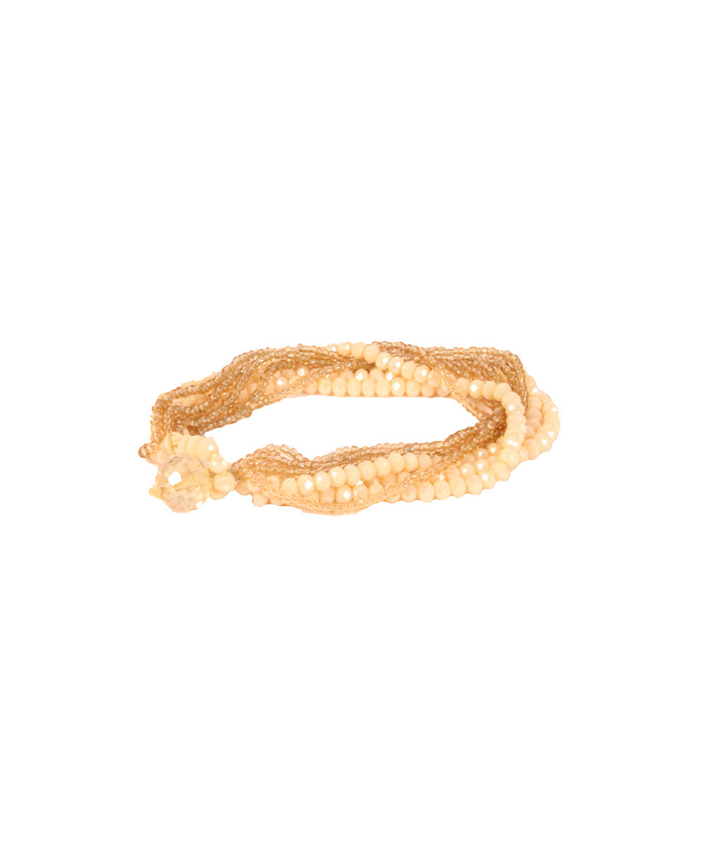 Pulseira com Miçangas Rosas
