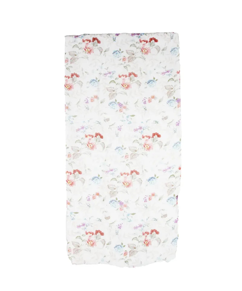 Lenço Branco Floral