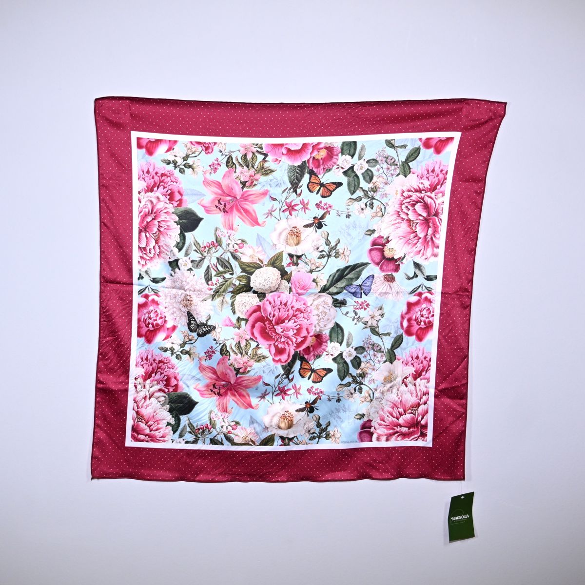 Lenço floral quadrado