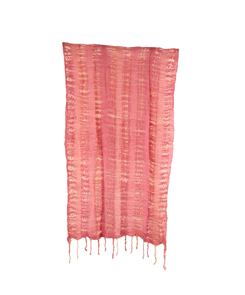 Lenço Rosa com Franja