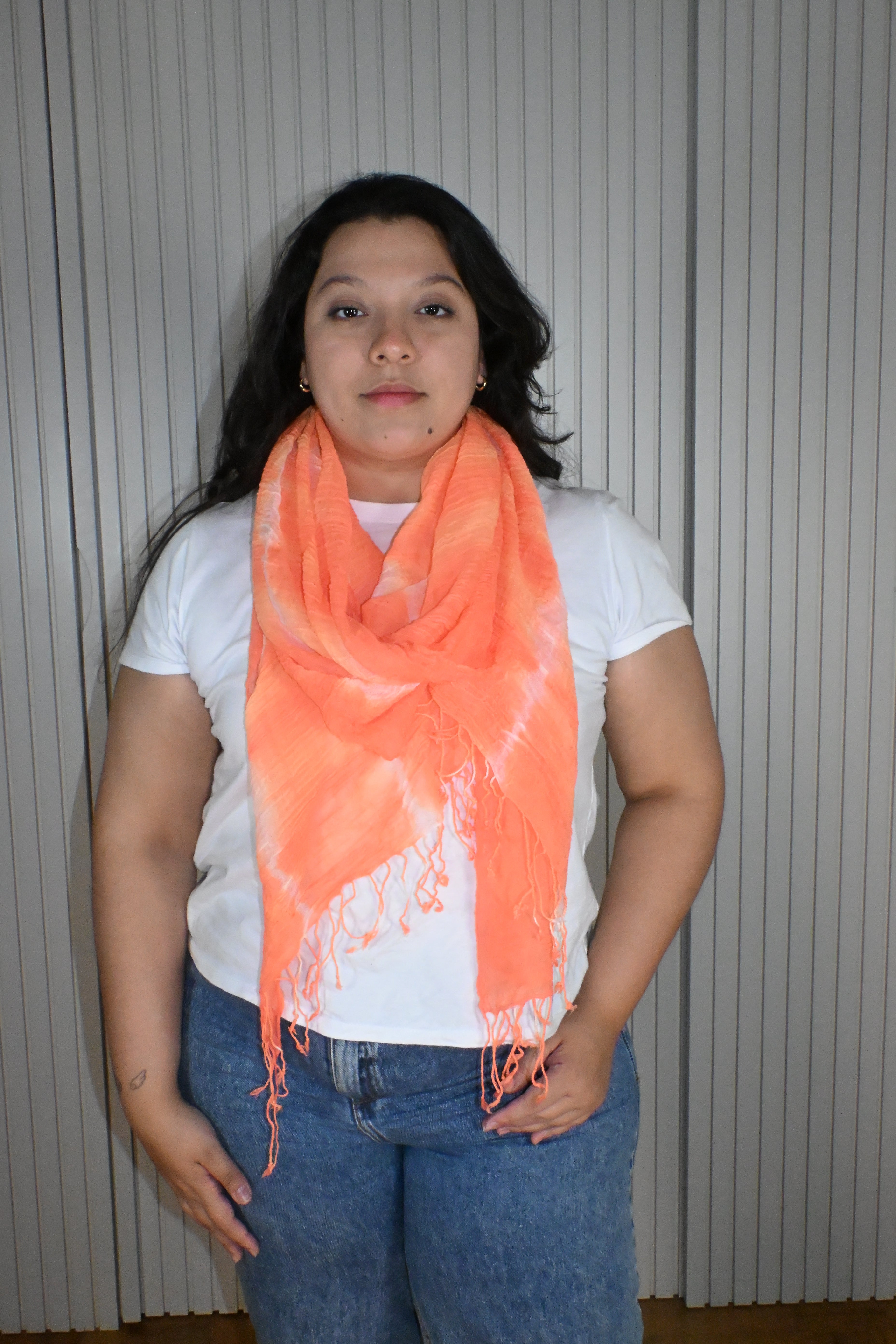 Lenço Laranja Tie Dye