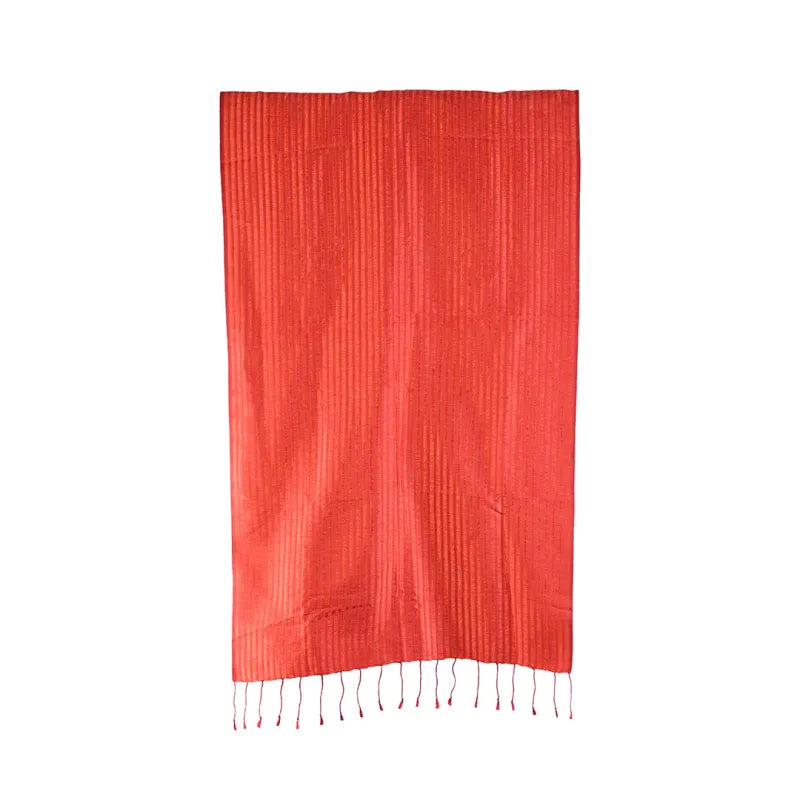 Lenço vermelho listrado