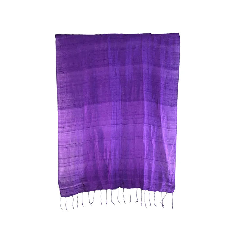 Lenço roxo de seda