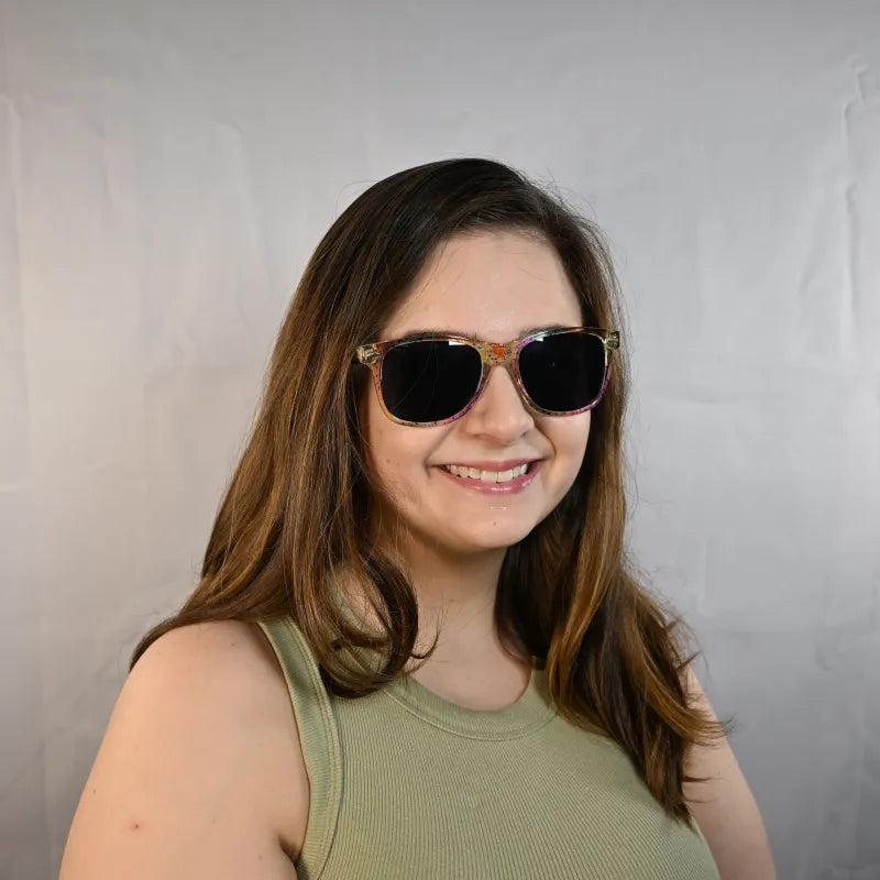 Óculos Wayfarer Com Armação Estampada