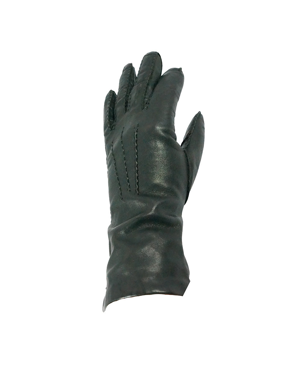 Luva preta de couro