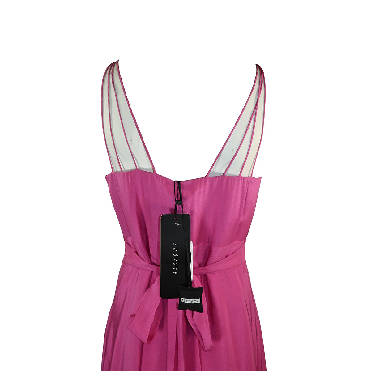 Vestido de festa rosa com pedraria