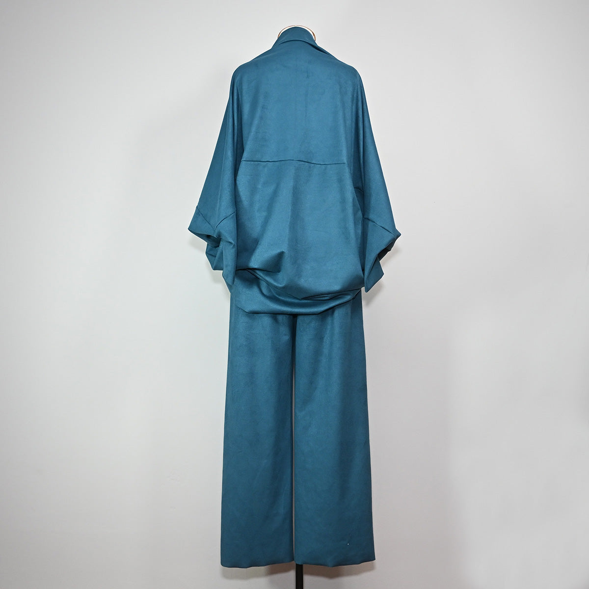 Kimono de sued azul