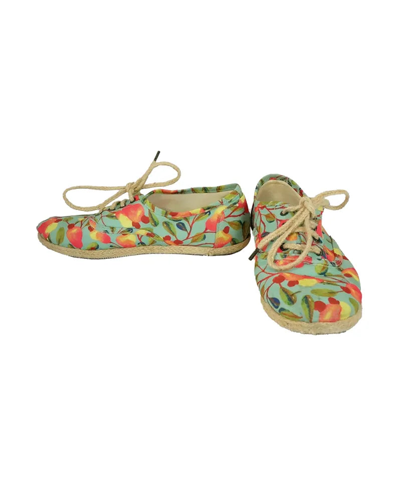 Sapato Oxford com Estampa de Caju