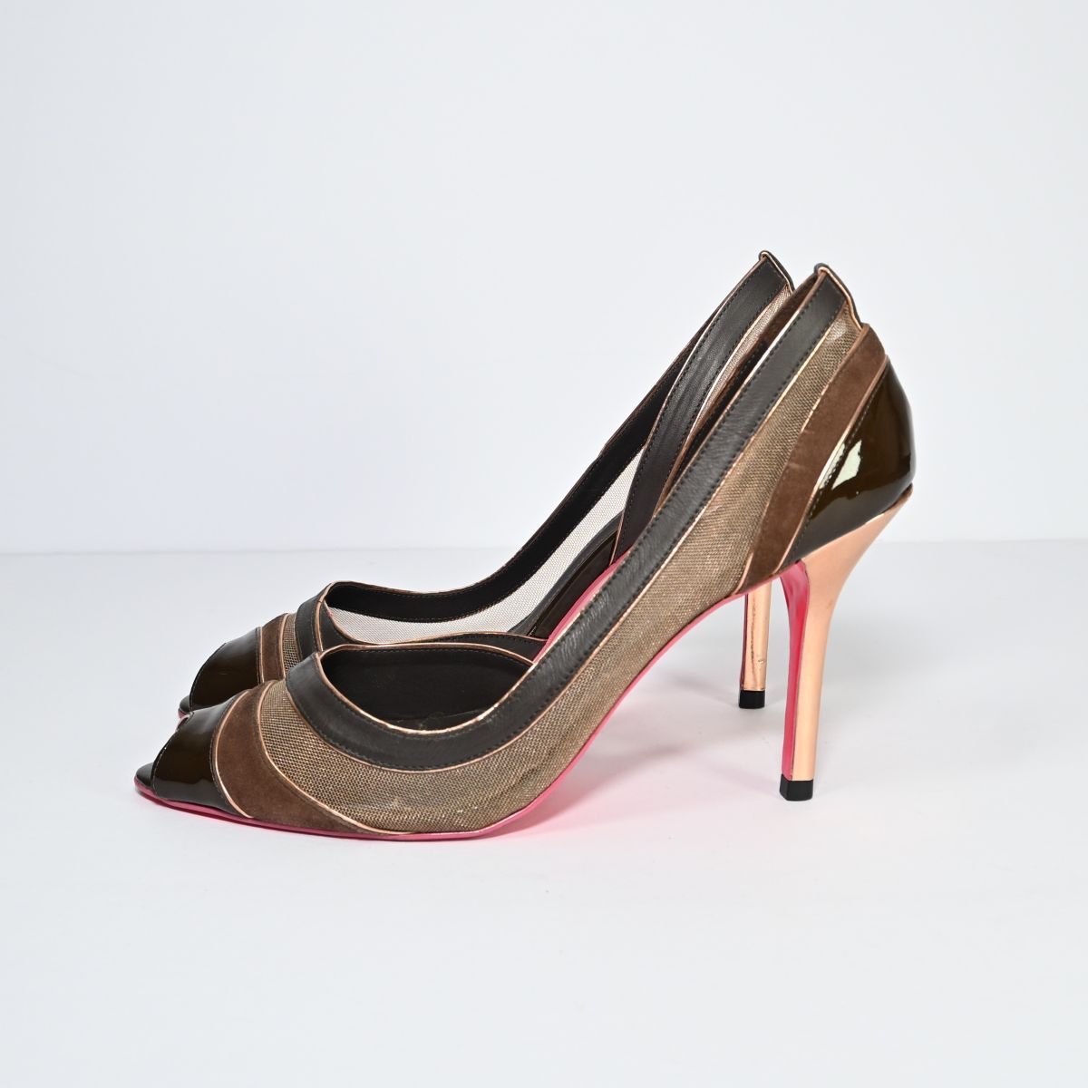 Sapato de salto alto Marrom tip toe
