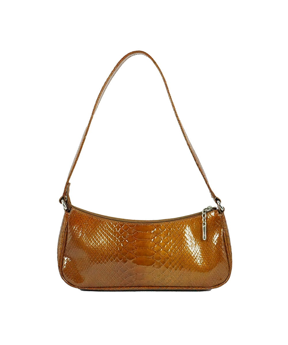 Bolsa Pequena Bege Padrão Croc
