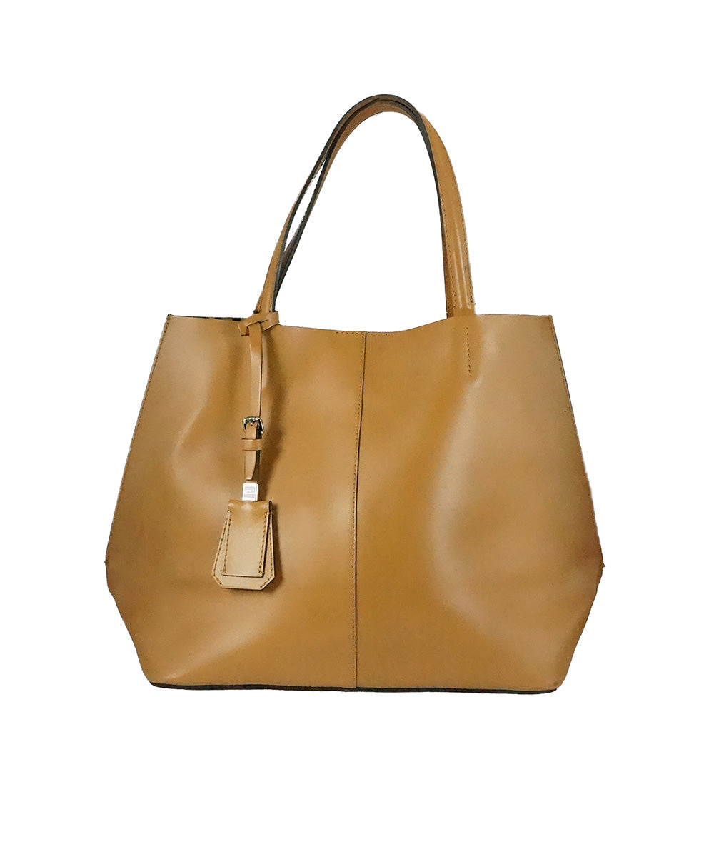 Bolsa Grande de Couro Bege