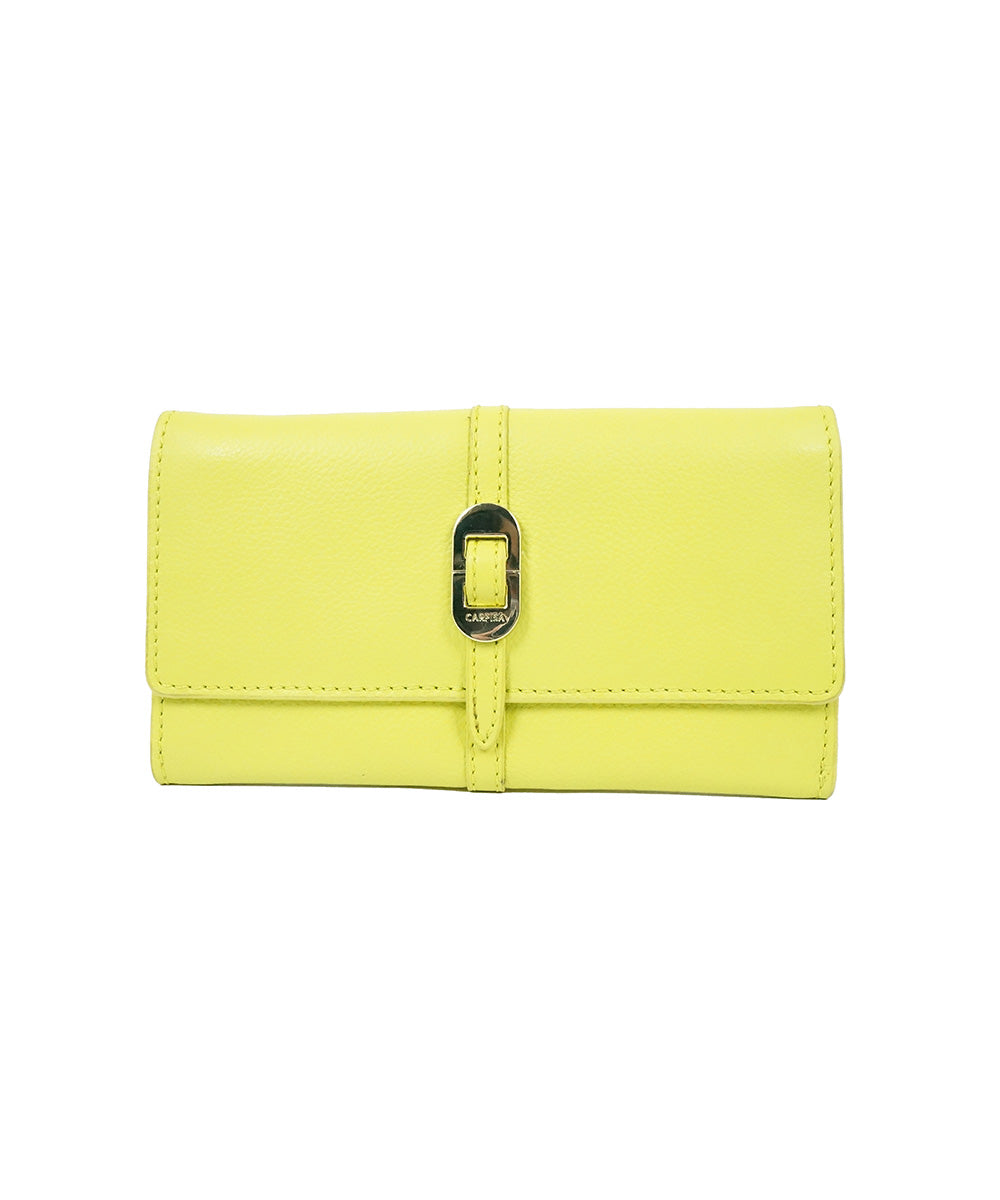 Bolsa Pequena De Couro Verde Limão