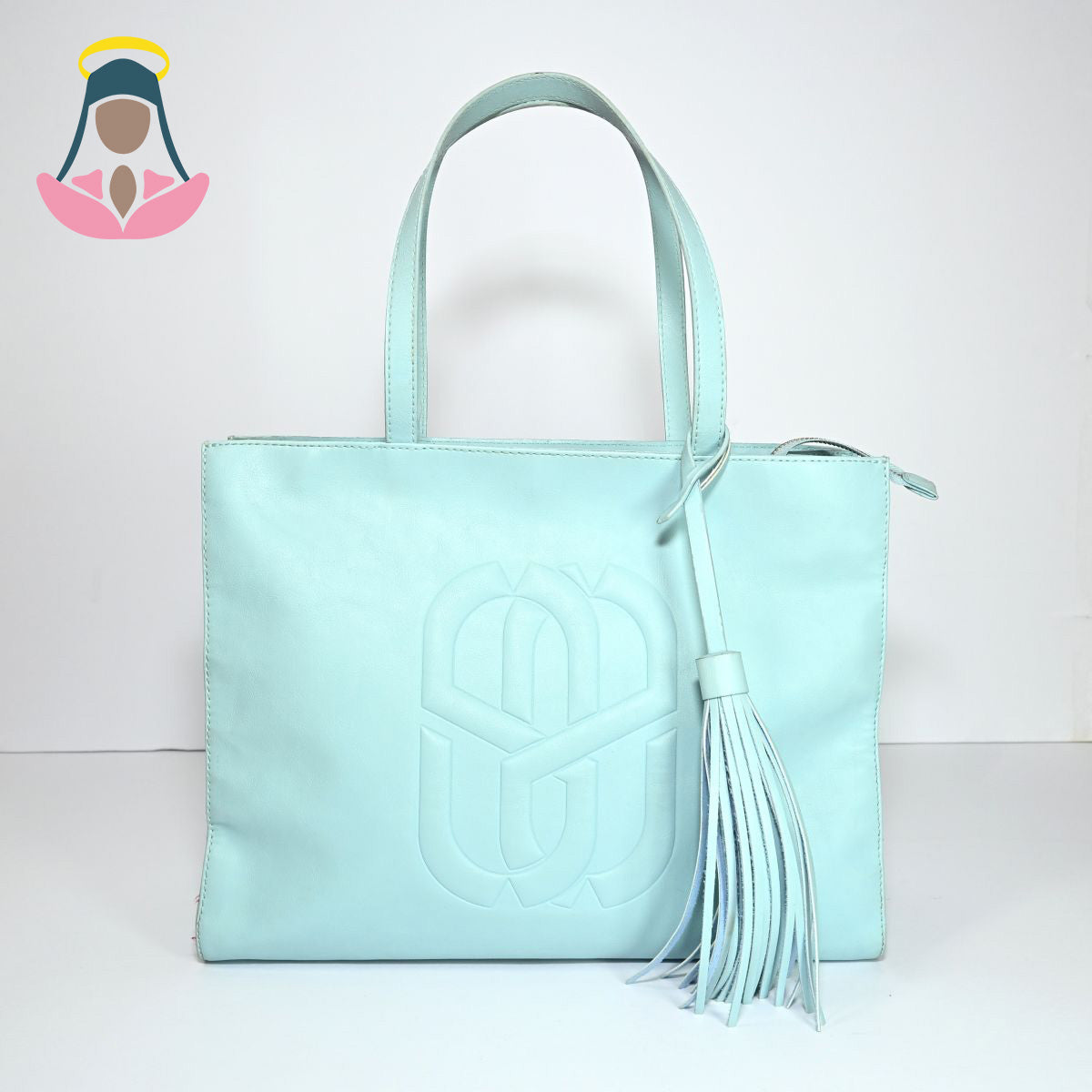 Bolsa tote azul claro