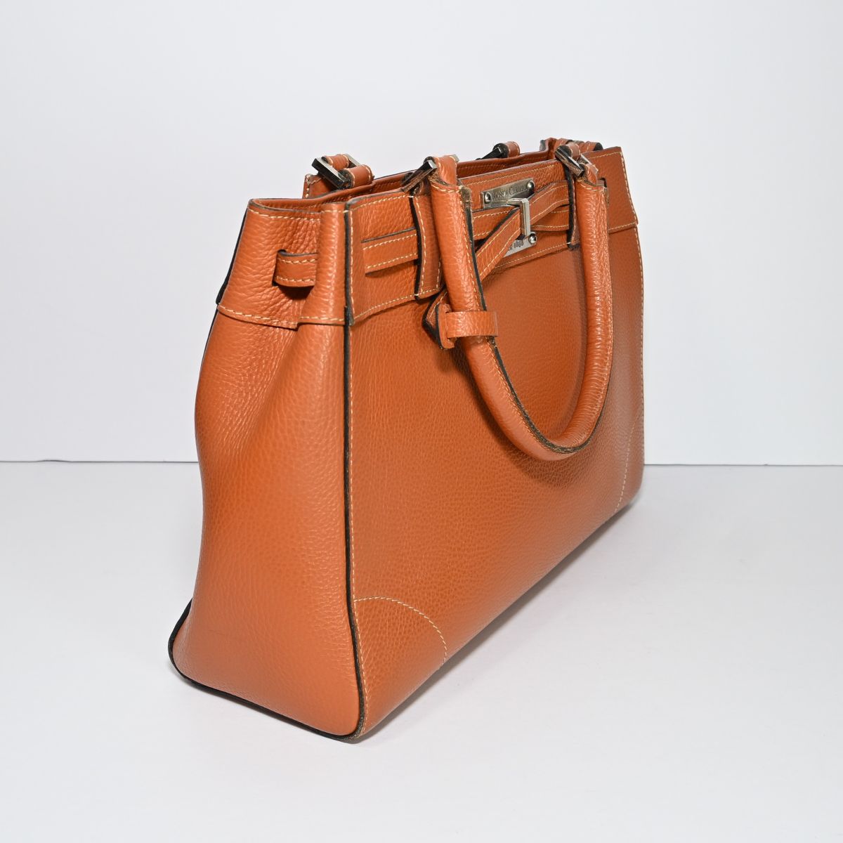 Bolsa tote de couro marrom