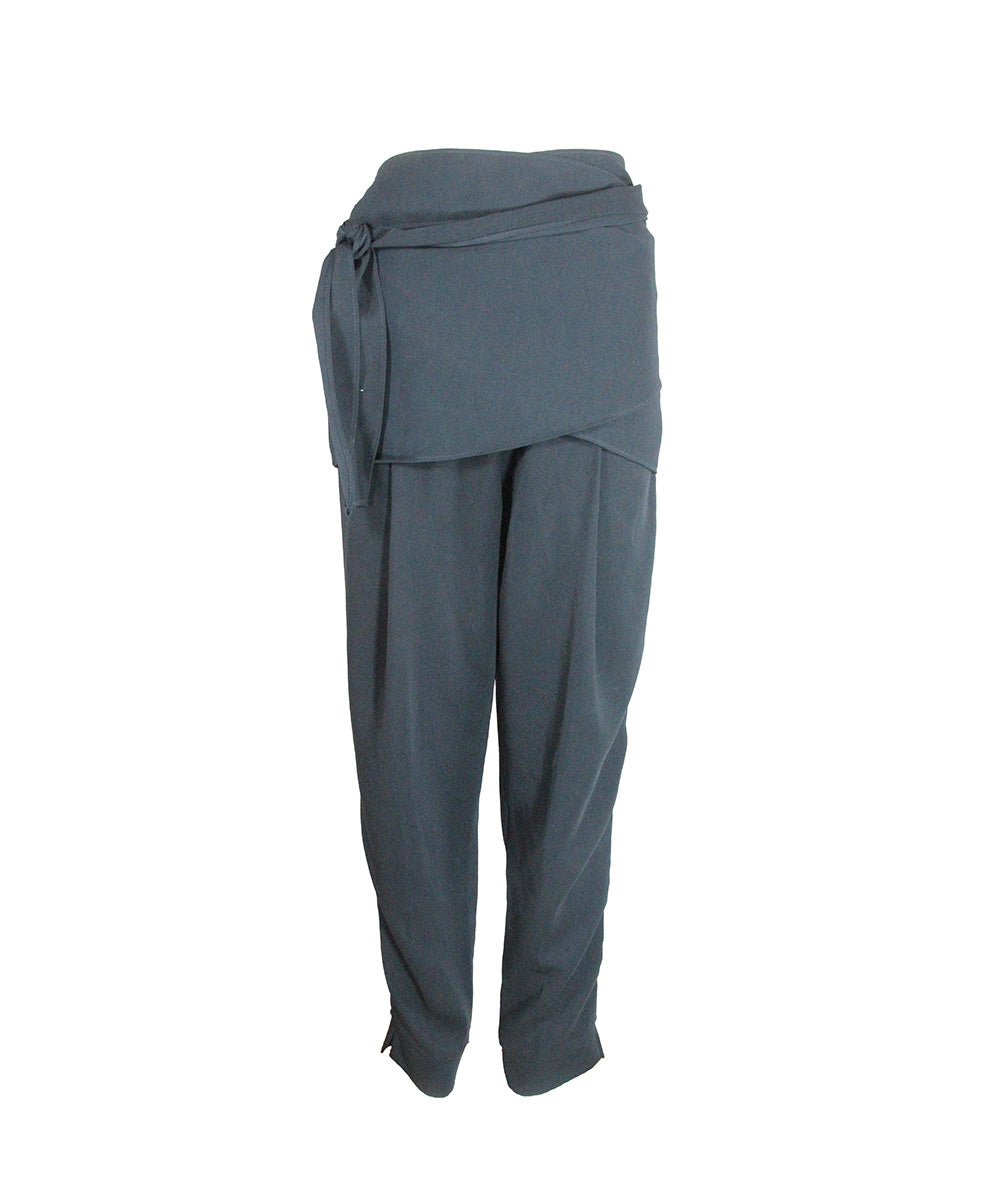 Calça Azul-Marinho com Amarração