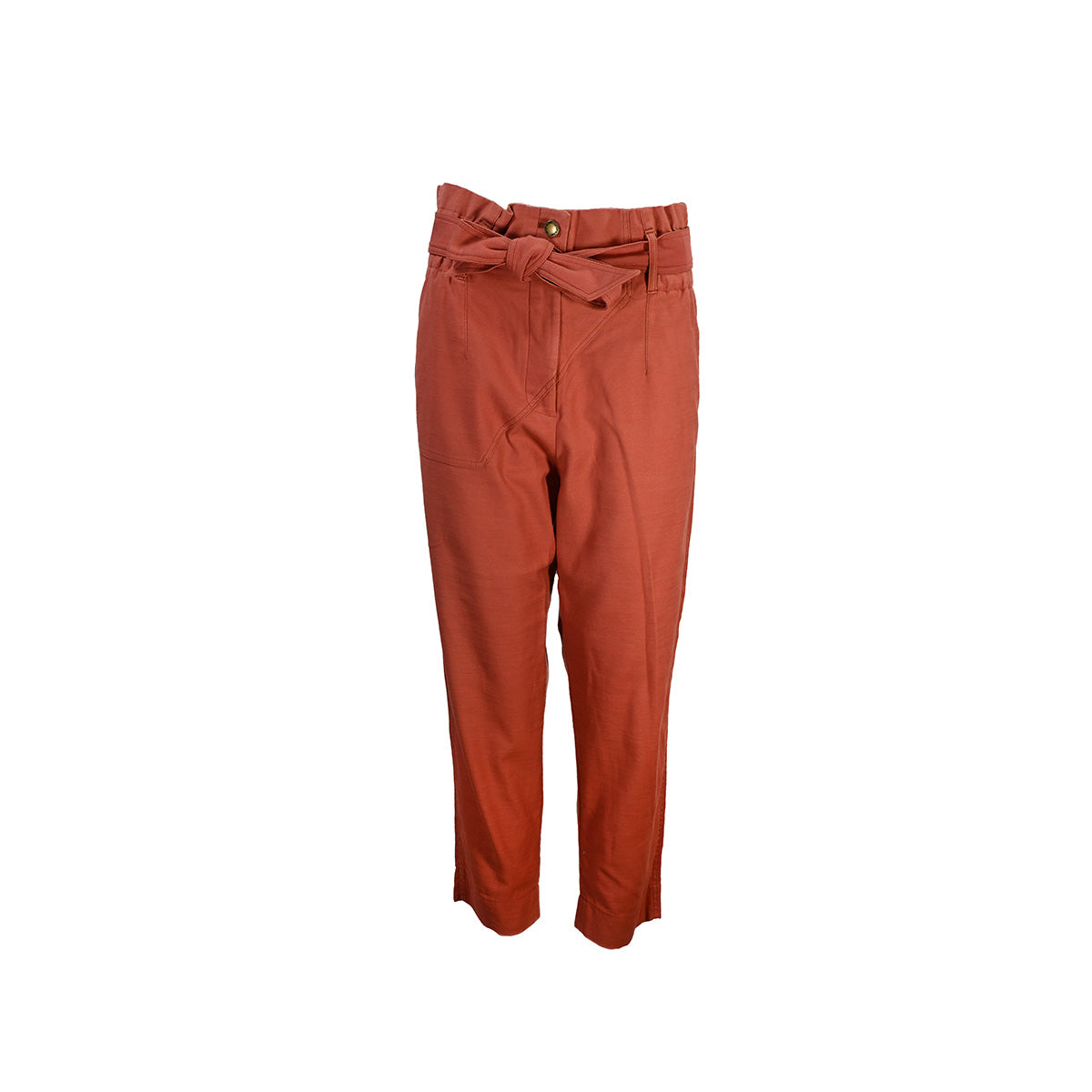 Calça terracota com cinto