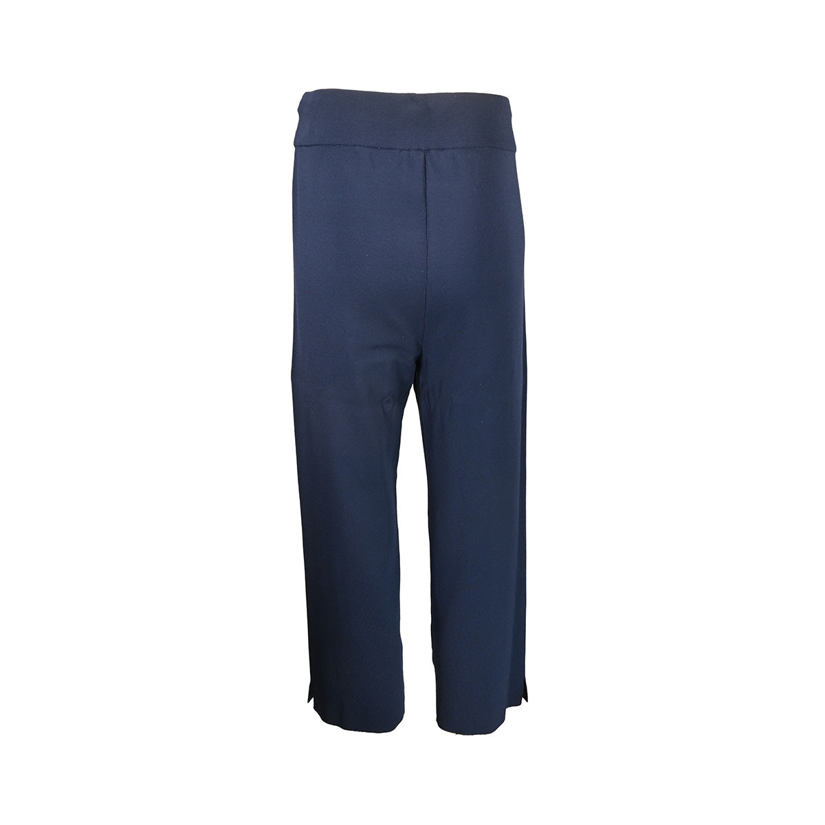 Calça de malha azul-marinho