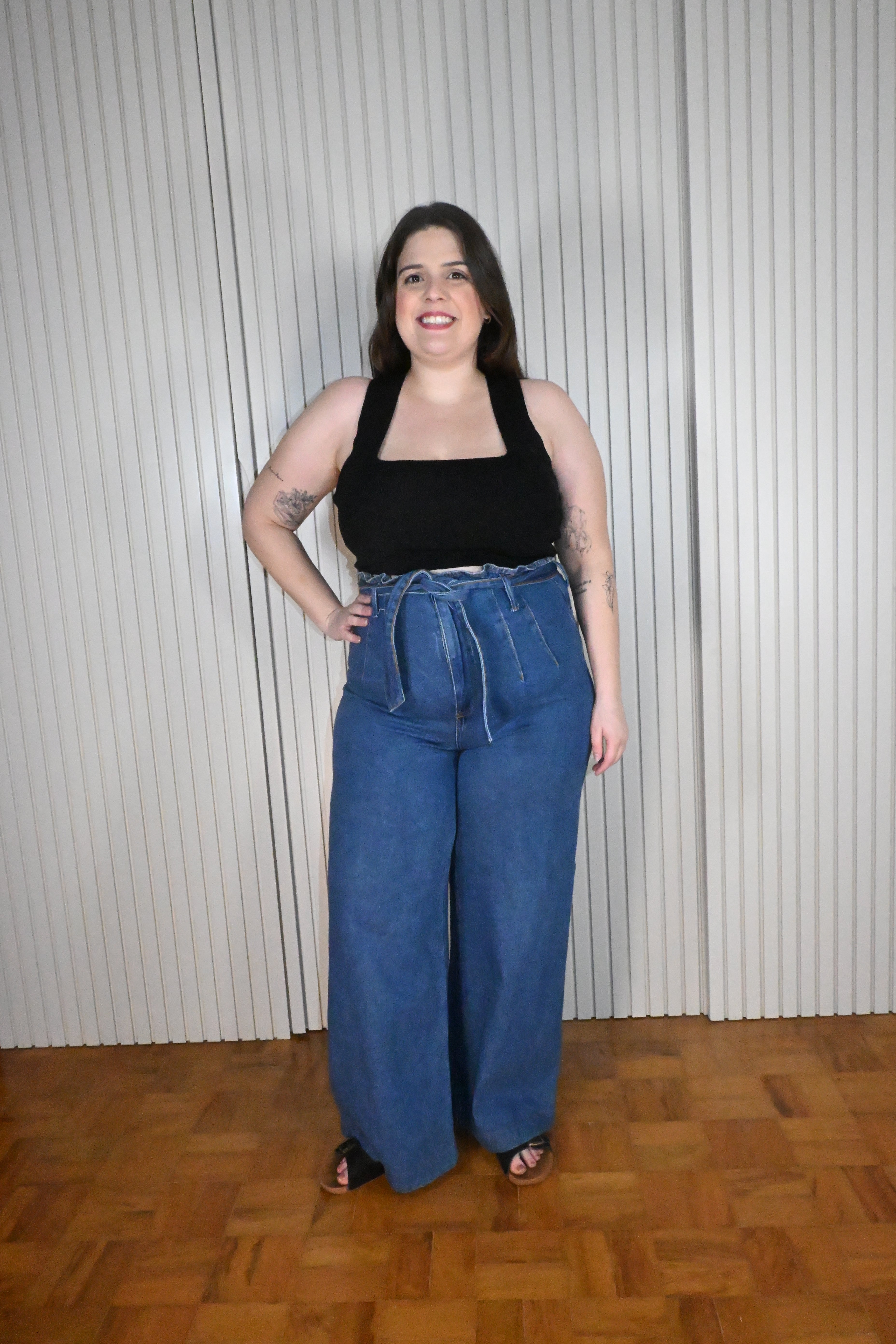 Calça Jeans Pantalona