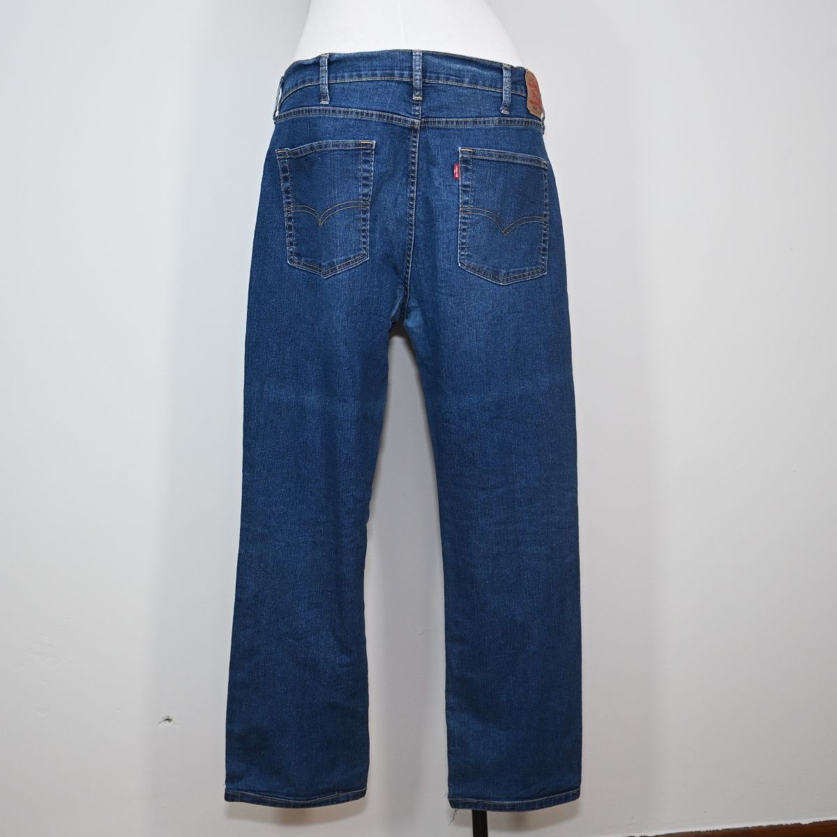 Calça reta jeans azul