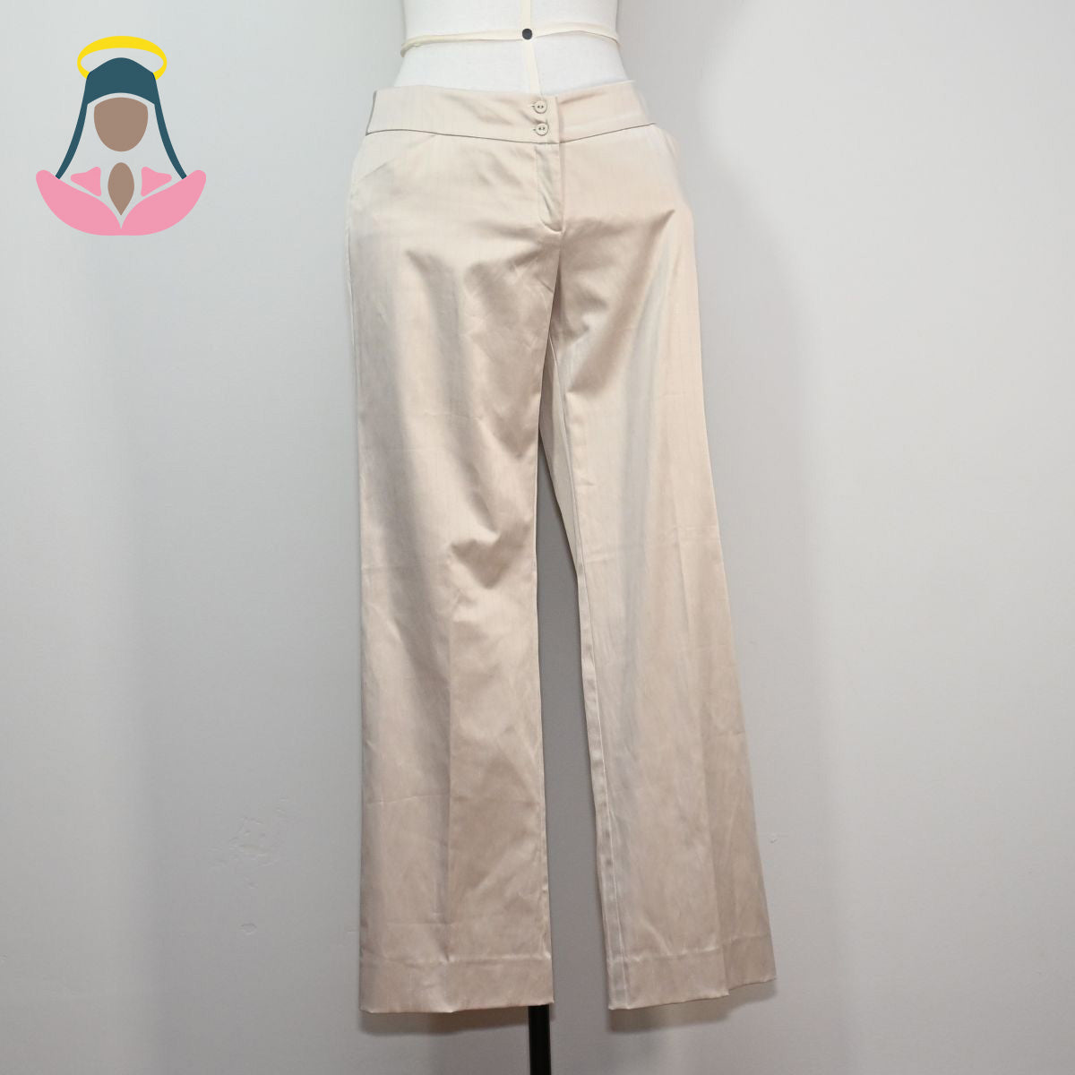 Calça off-white risca de giz