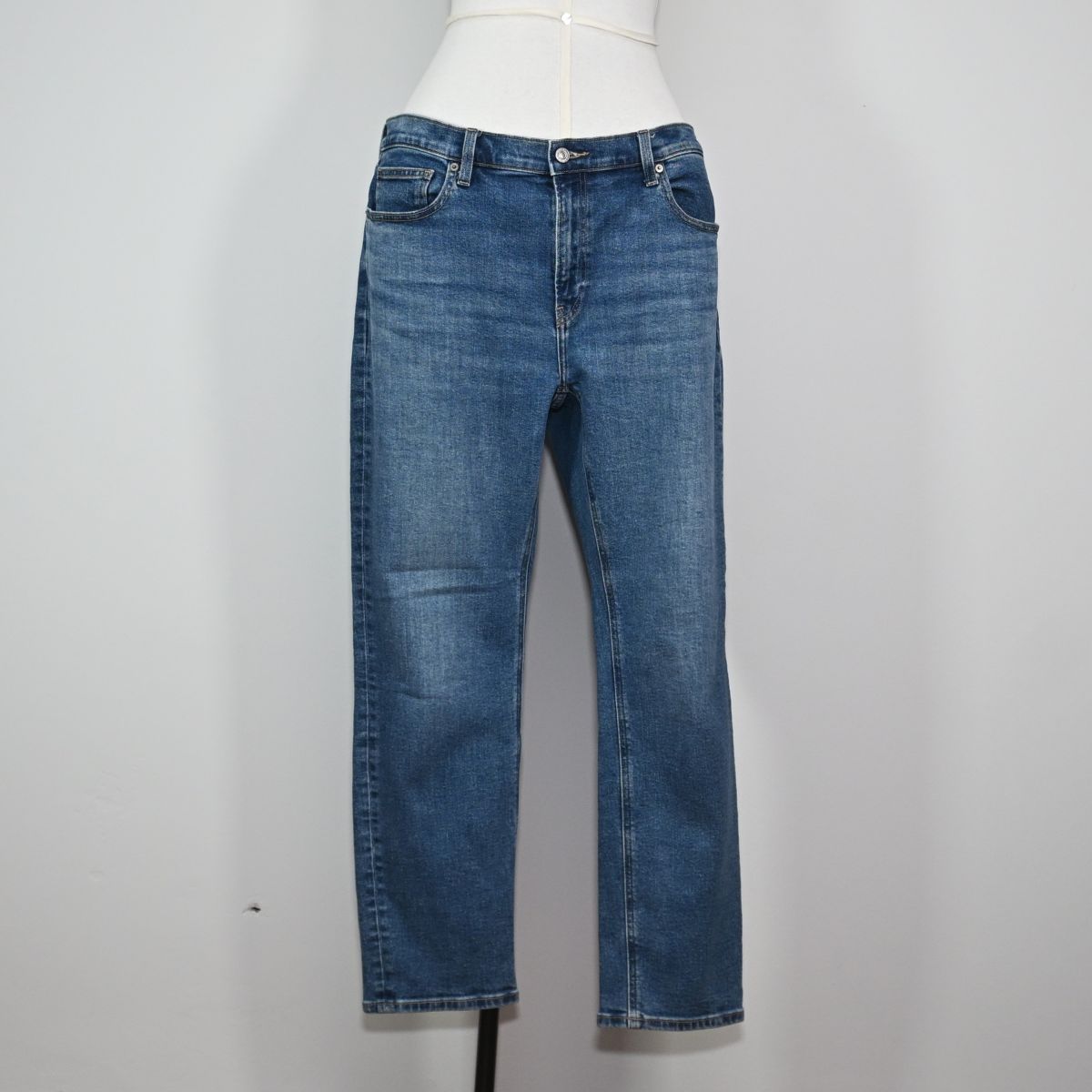 Calça jeans reta azul