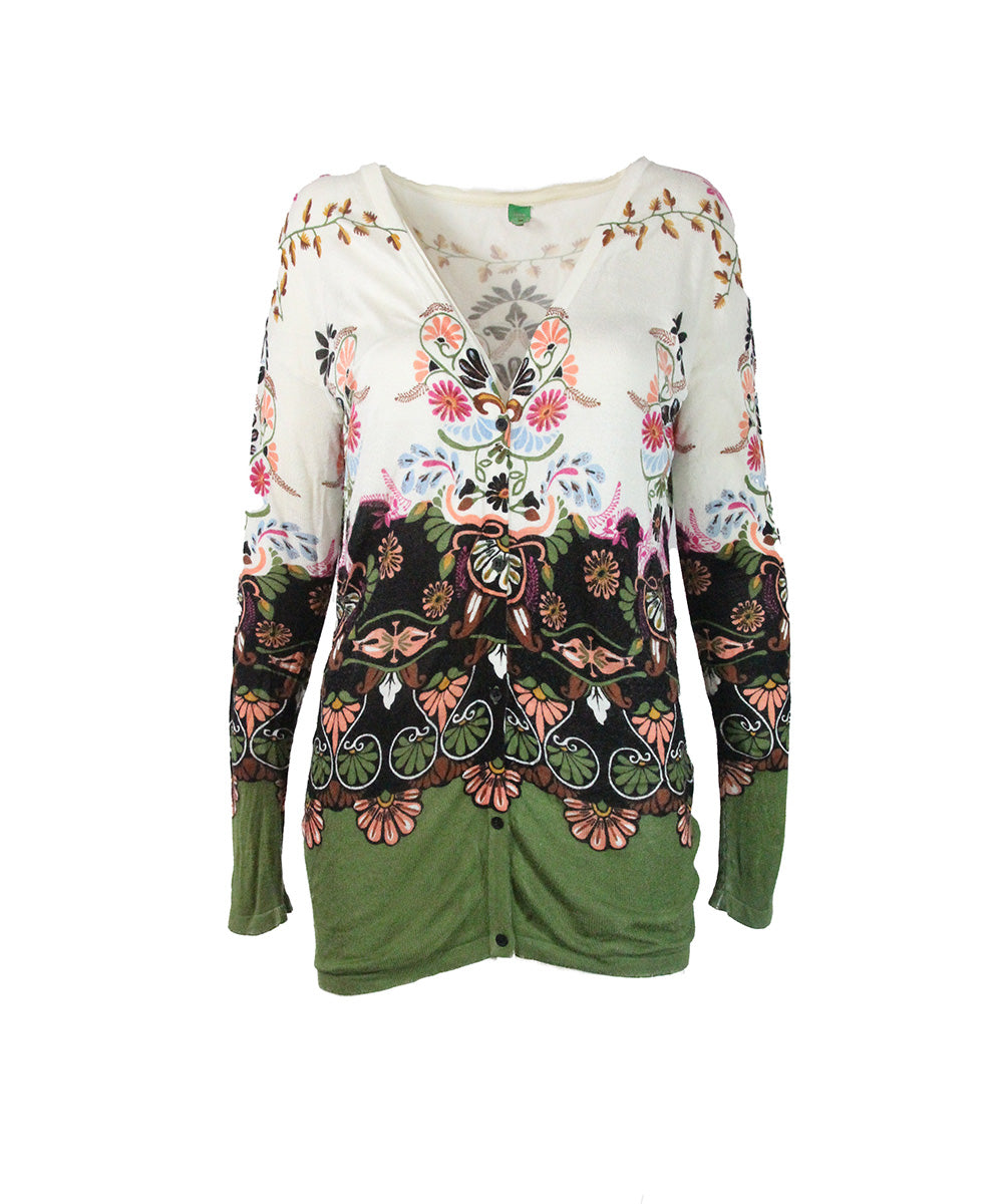 Malha Cardigan Floral