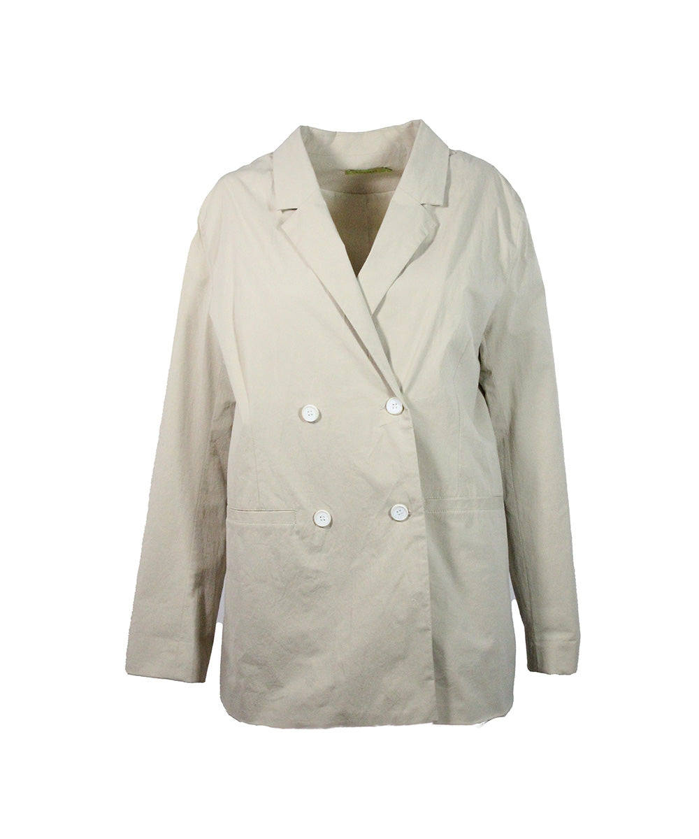 Blazer Creme com Botões Duplos