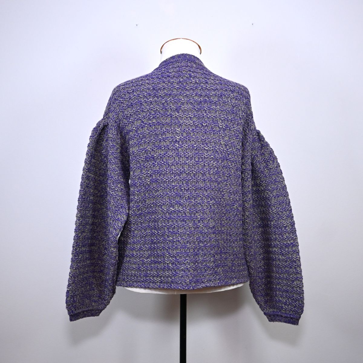 Malha tricot roxo mesclado