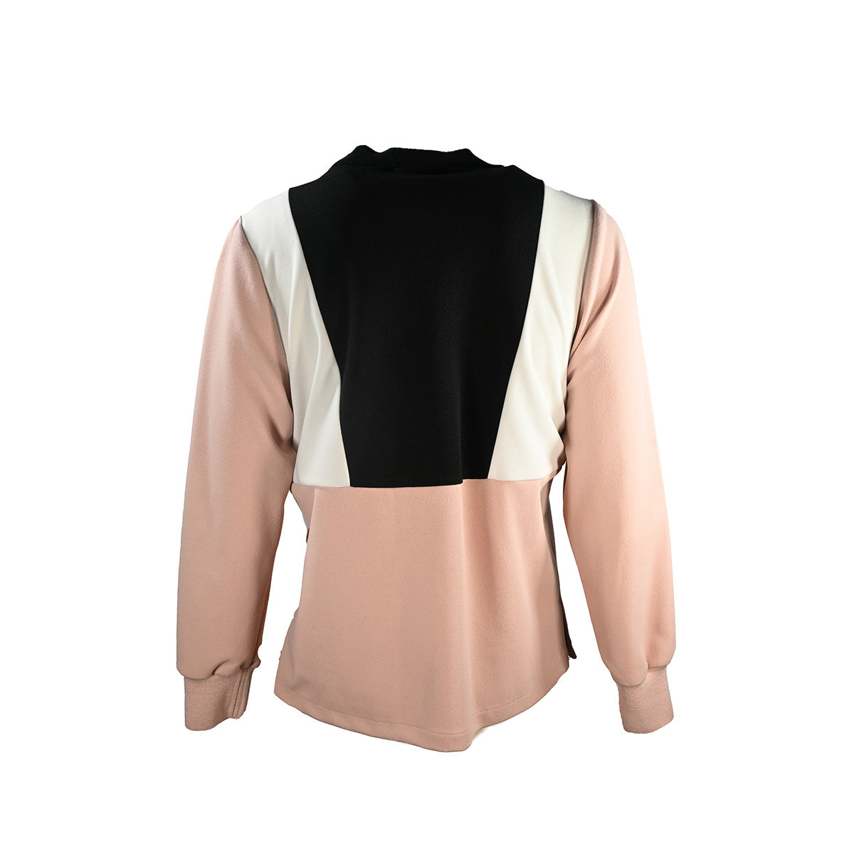 Casaco rosa claro com zíper