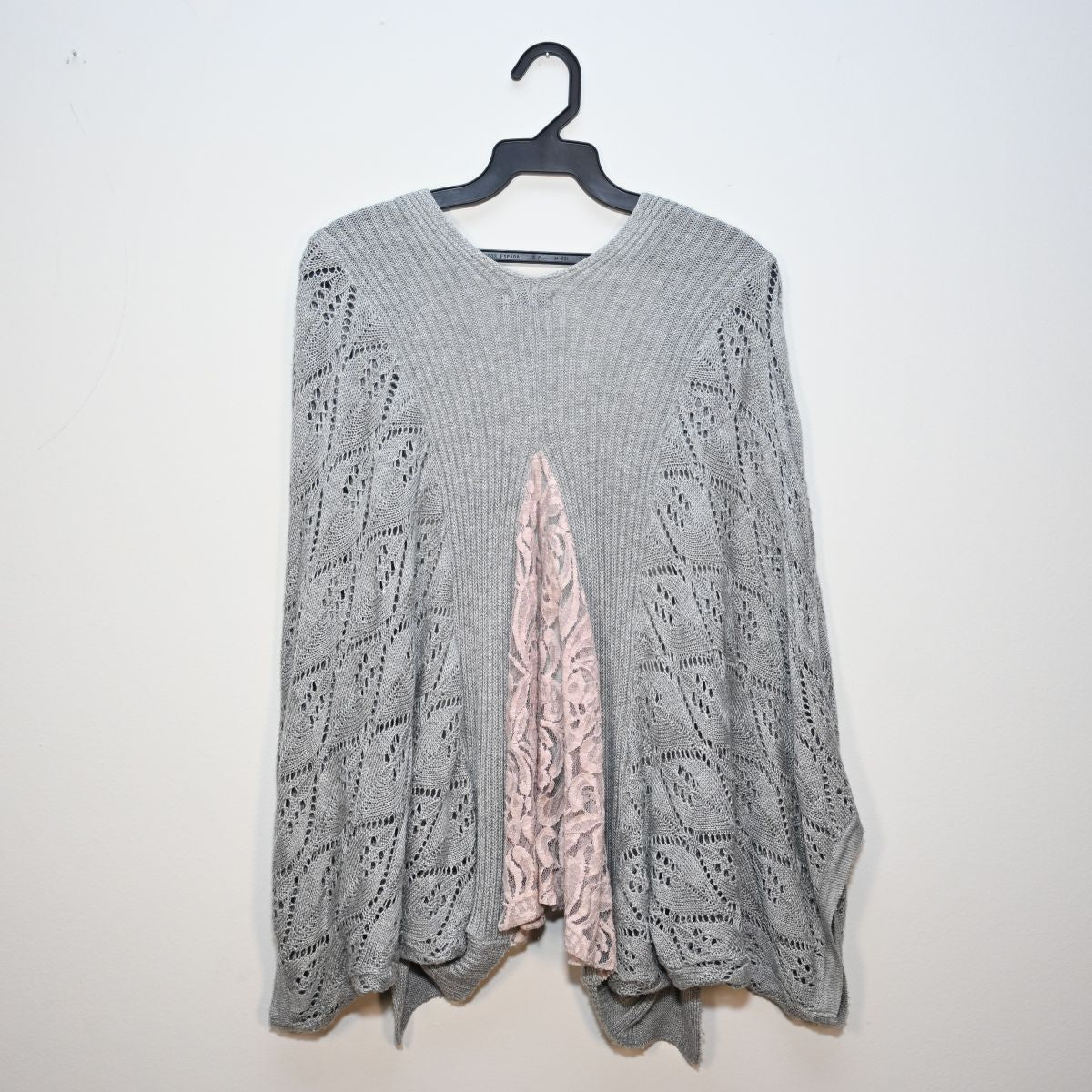 Kimono cinza com renda
