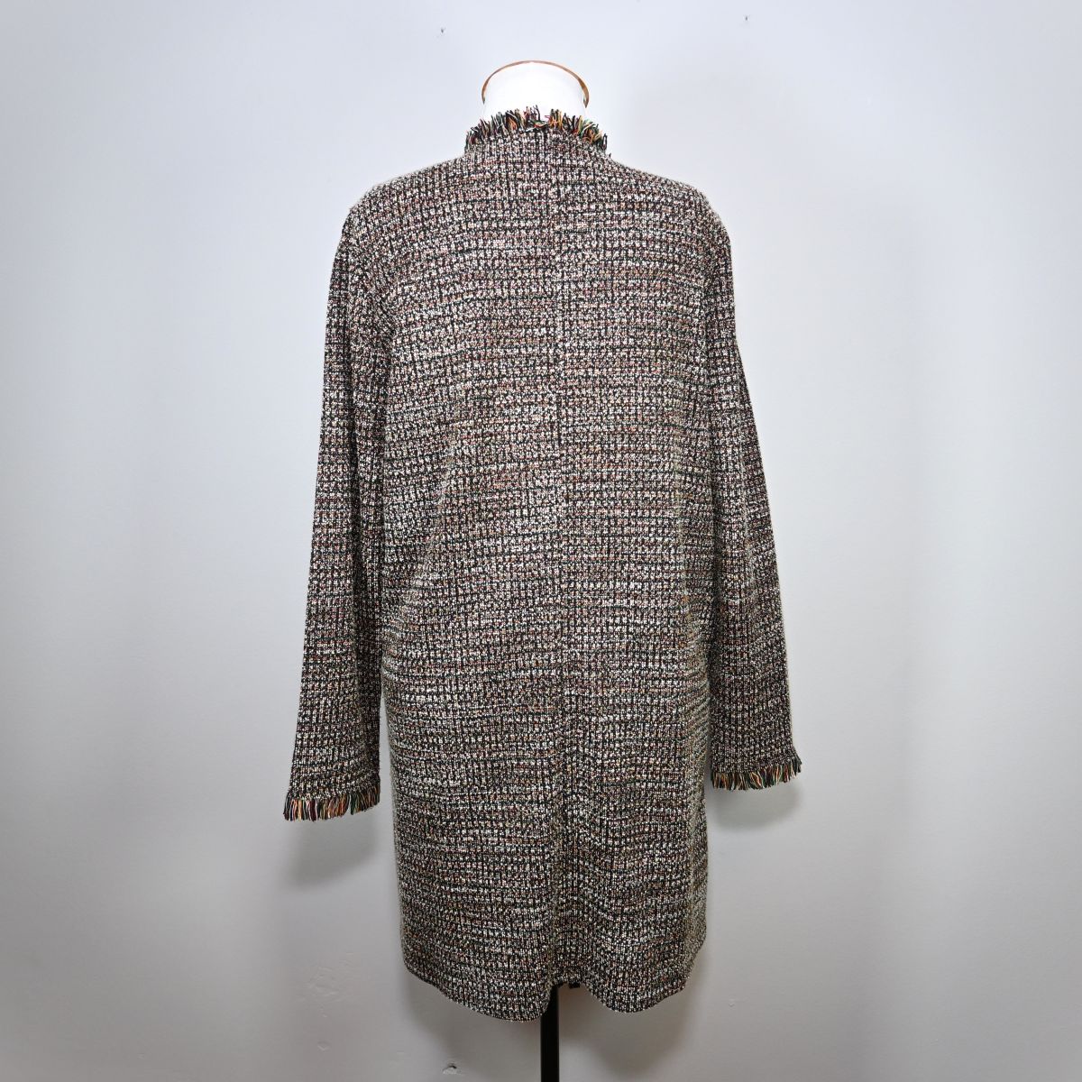Casaco de tweed longo colorido
