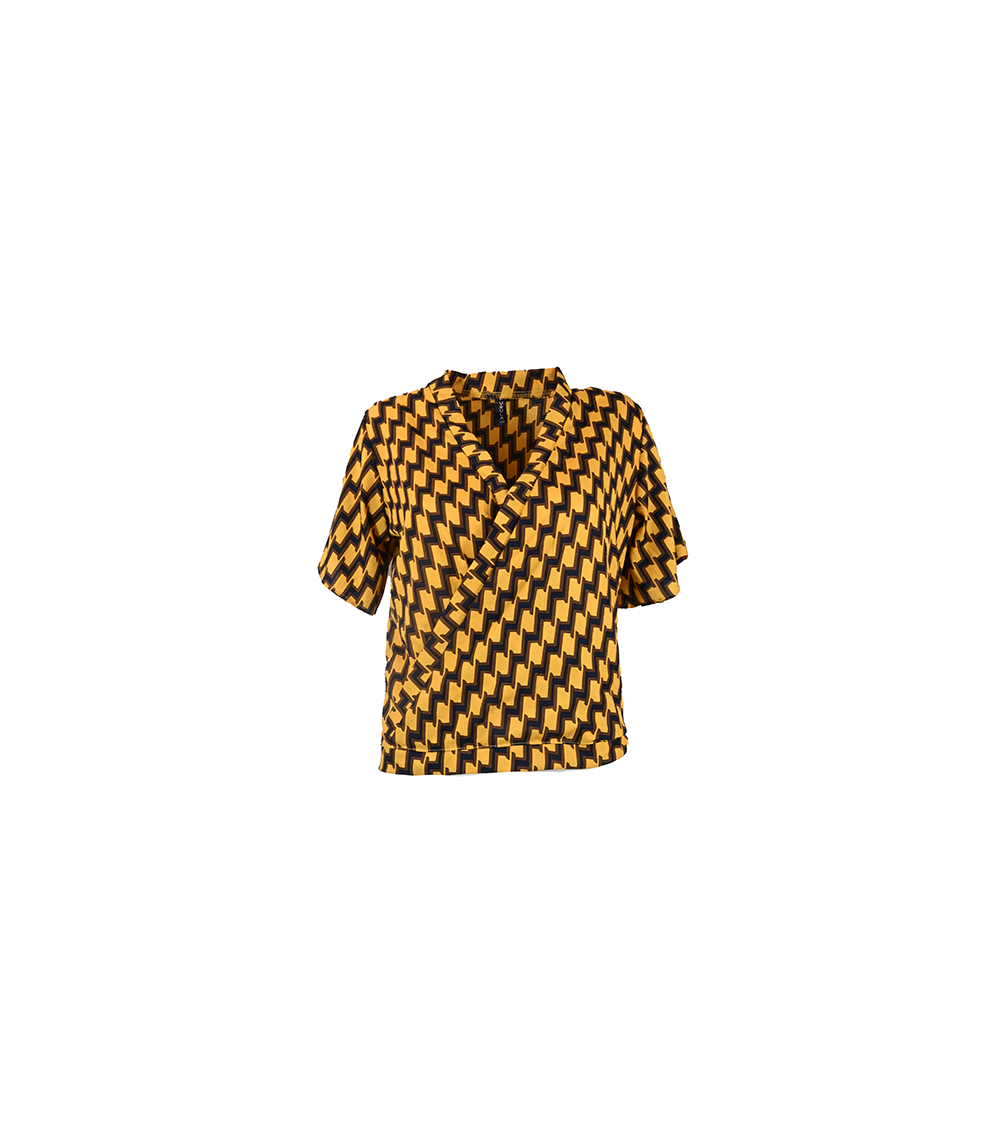 Blusa Amarela Estampada