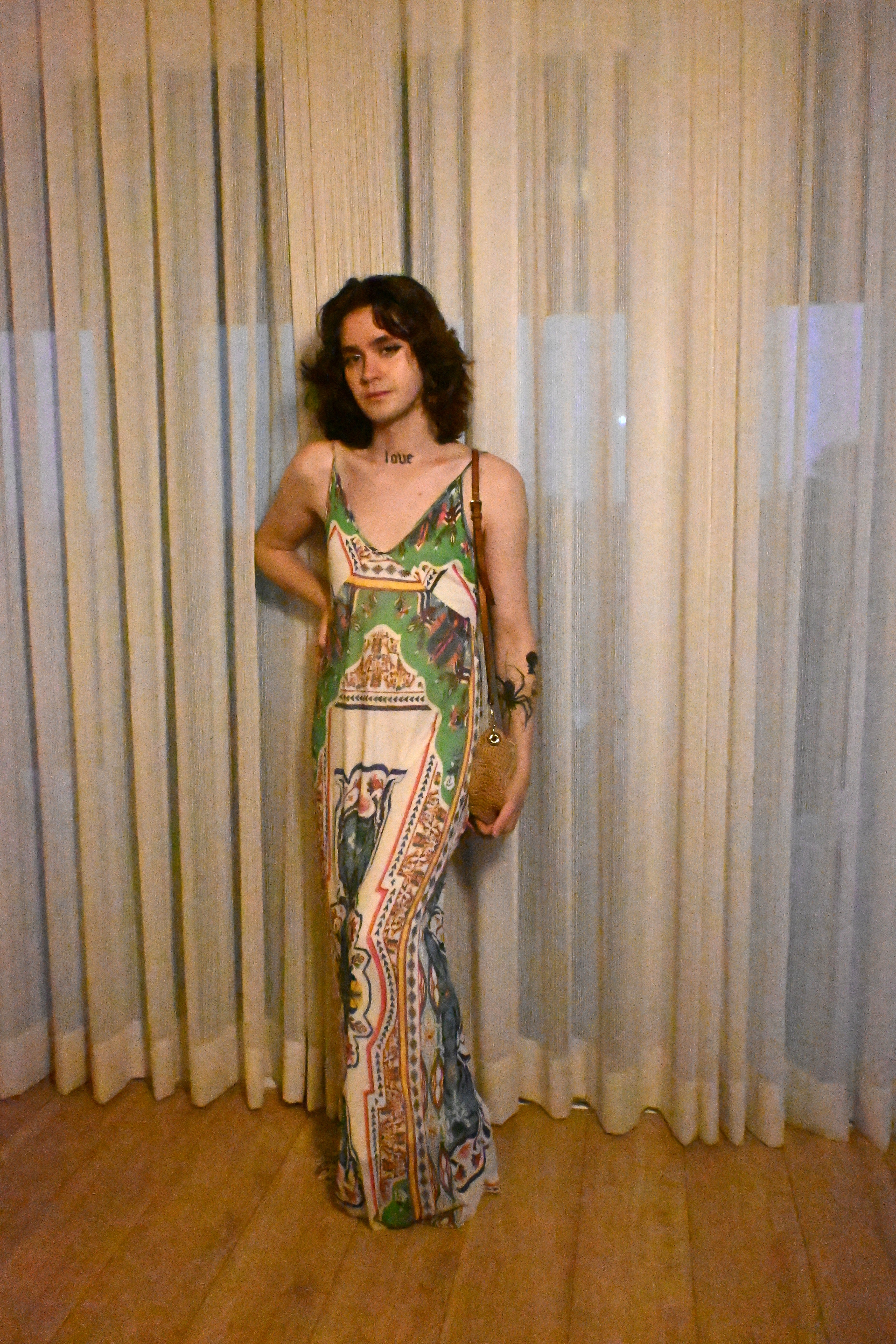 Vestido longo estampado
